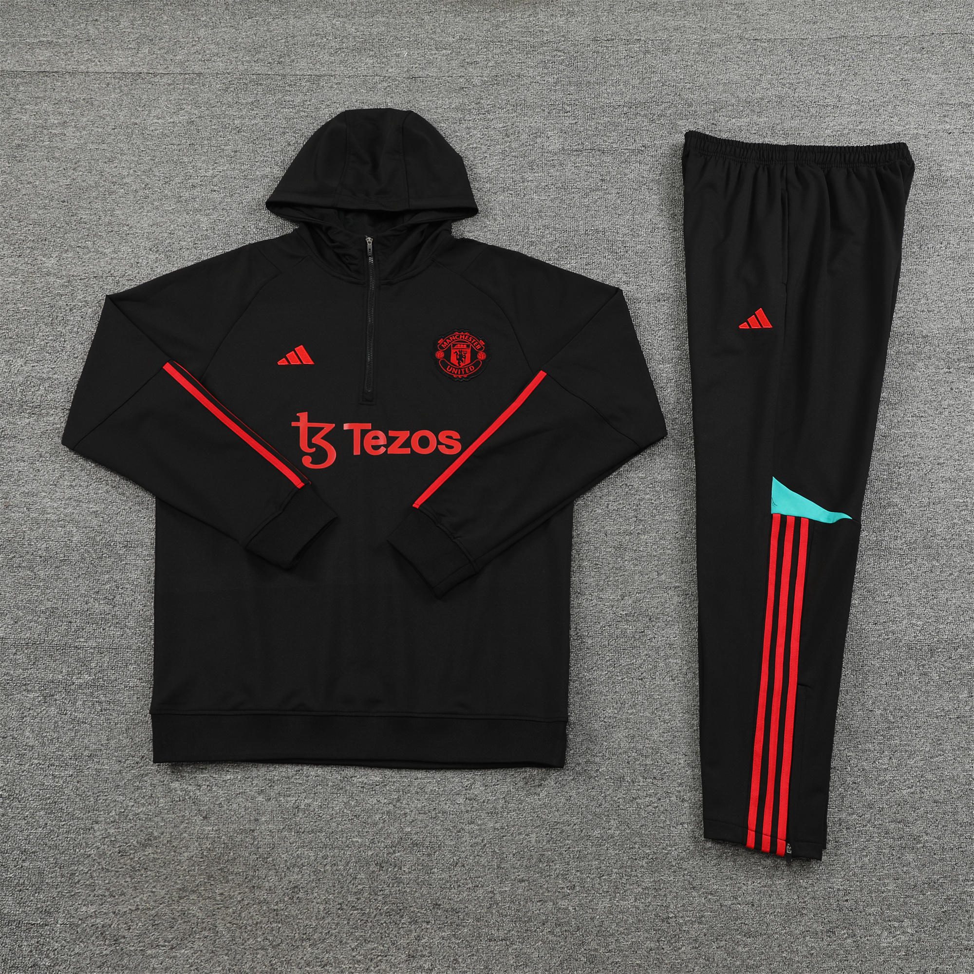 Manchester United 23-24 Men's Training Hoodie + Pants - UnitedFutballJersey