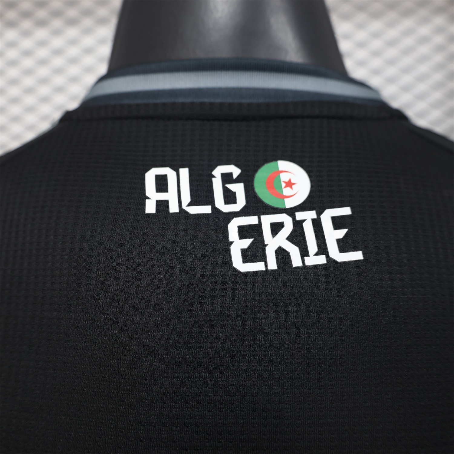 Algeria 25-26 Pure Black Jersey with Grey Block - Player Version - UnitedFutballJersey