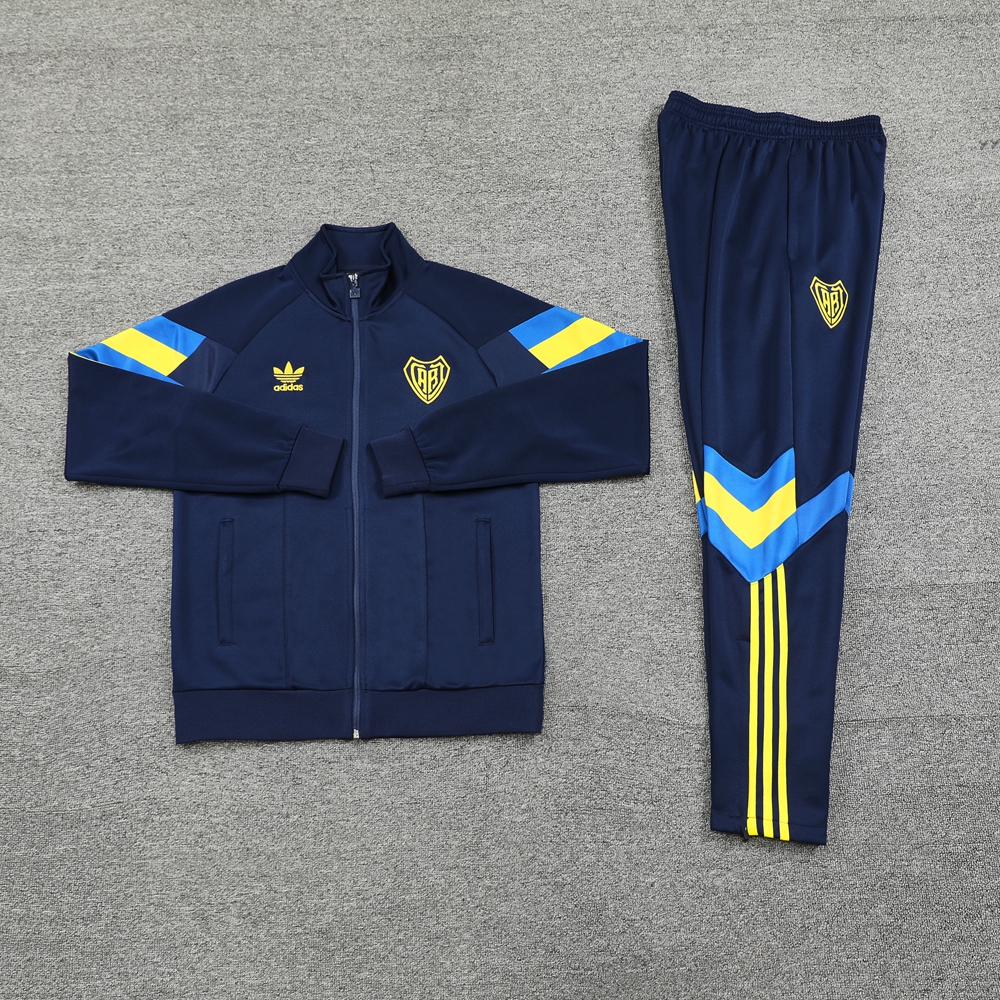 Boca Juniors 24-25 Jacket Training Tracksuit - Deep Blue Top and Pants - UnitedFutballJersey