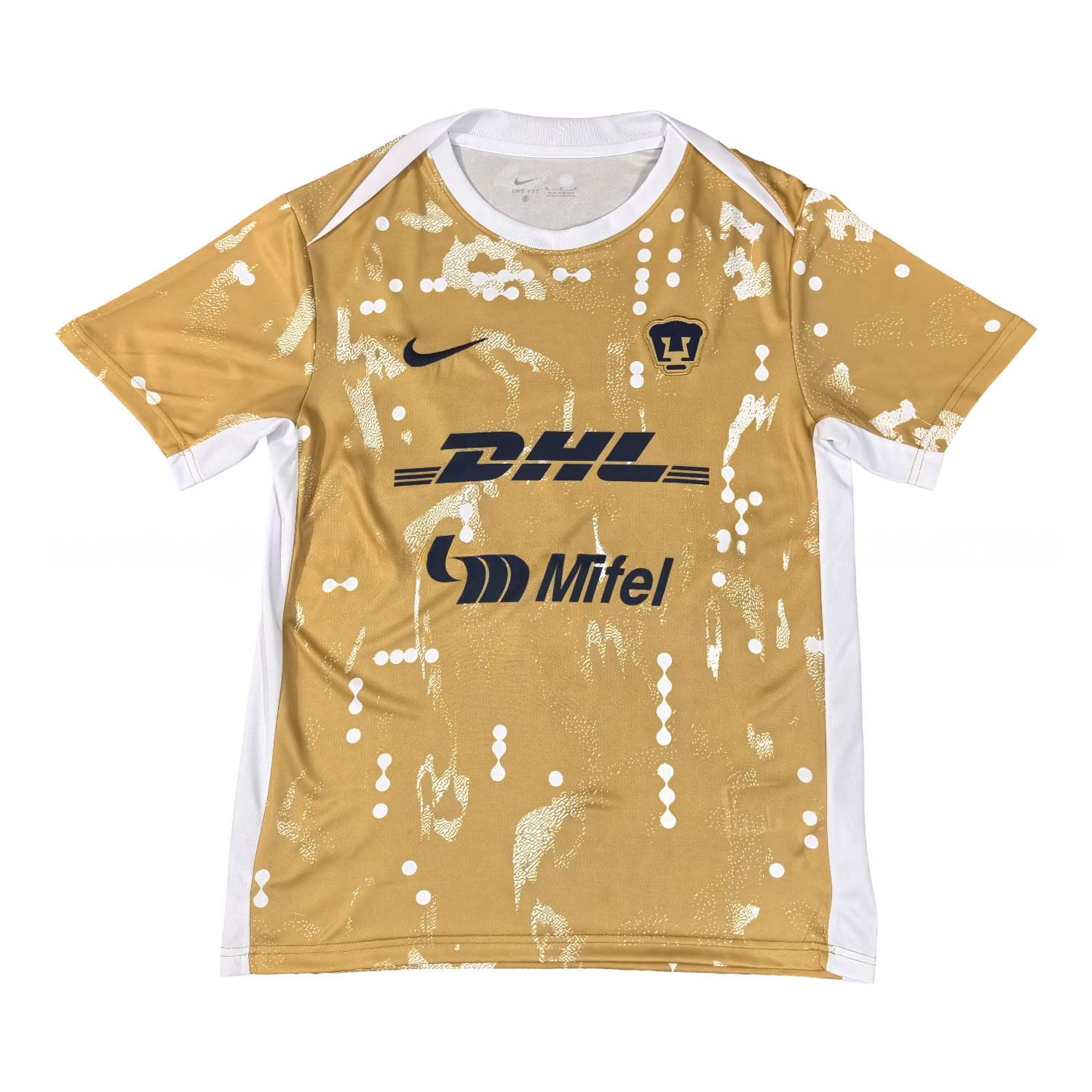 Pumas UNAM 25-26 Mud Yellow Pre-Match Training Jersey - Fans Version - UnitedFutballJersey