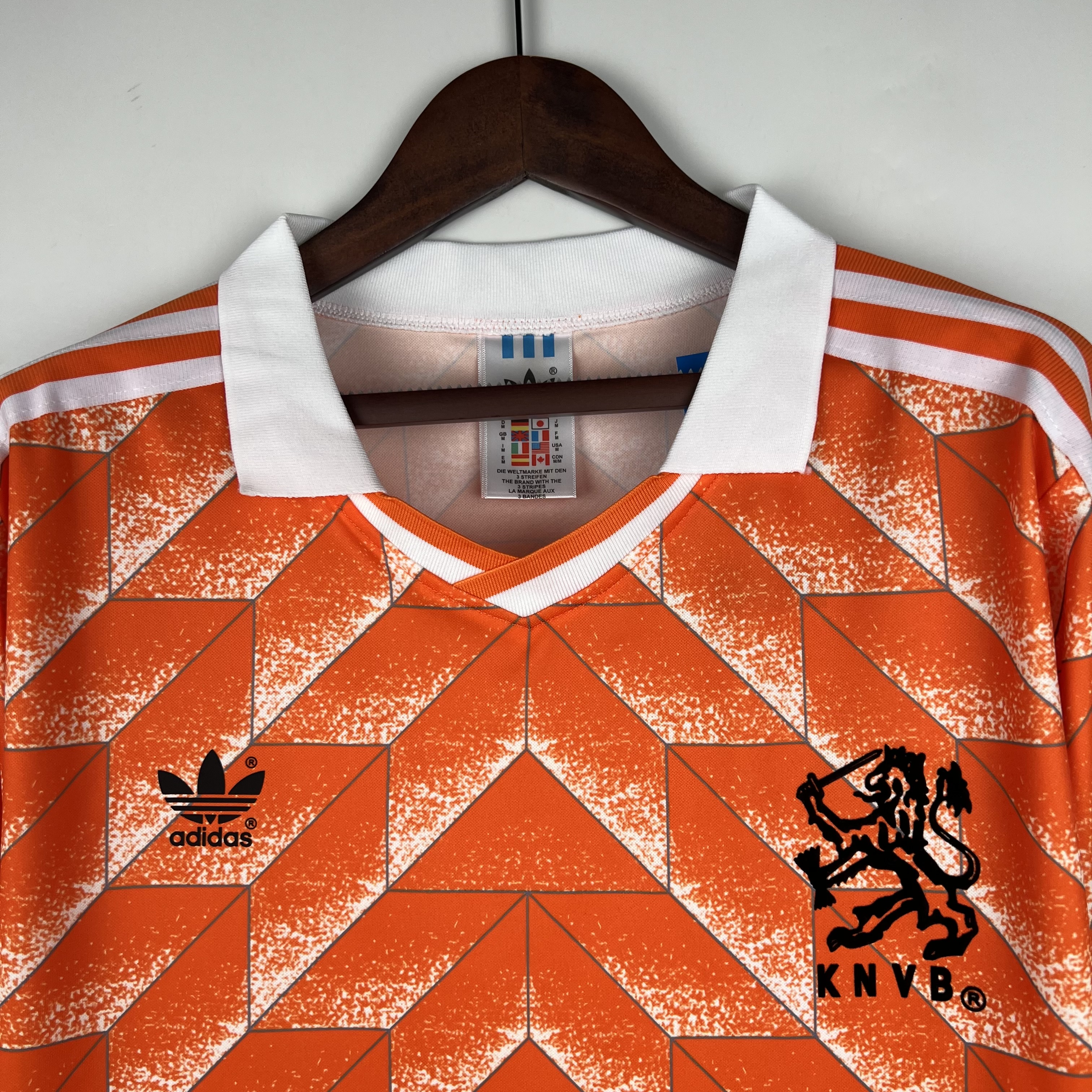 Retro Netherlands1988 Home Stadium Long Sleeve Jersey - UnitedFutballJersey