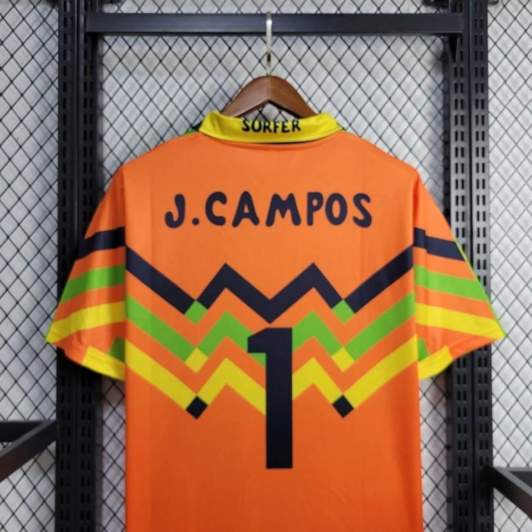 Retro Mexico 1994 Goalkeeper Green Orange Jersey - UnitedFutballJersey