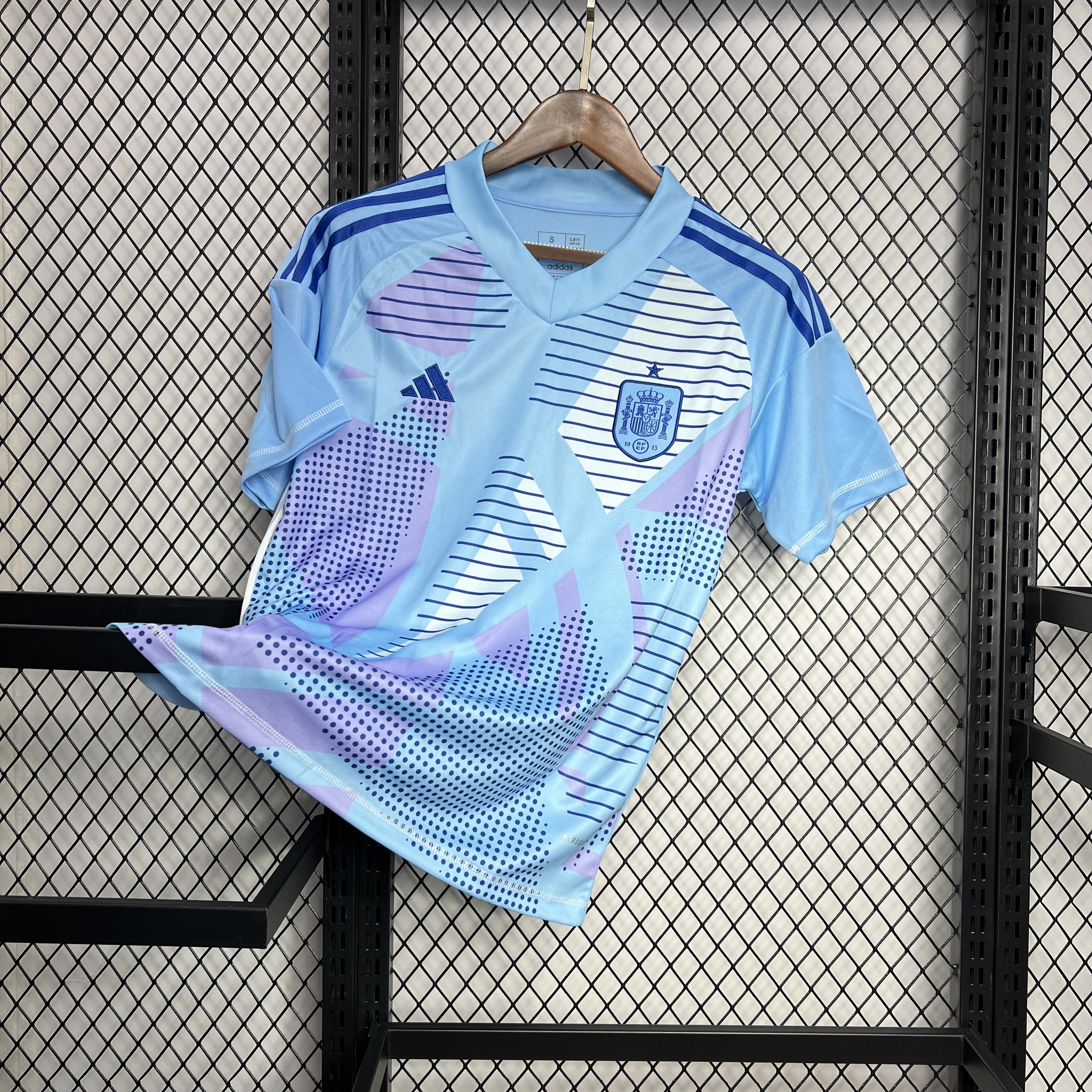 Spain 2024 Blue Goalkeeper Jersey - Fans Version - UnitedFutballJersey
