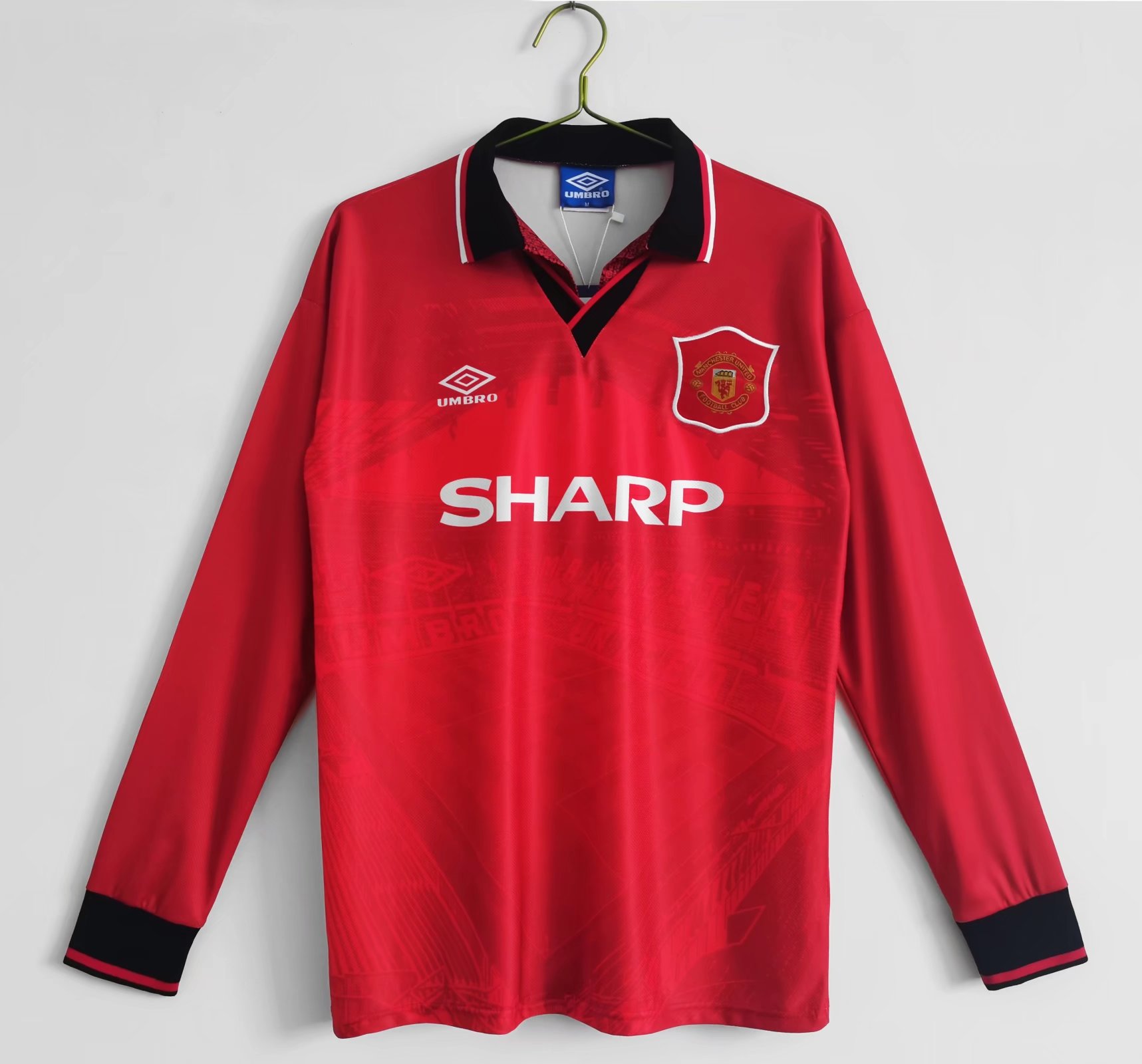 Manchester United Retro 94-96 Home Long Sleeve Jersey - UnitedFutballJersey