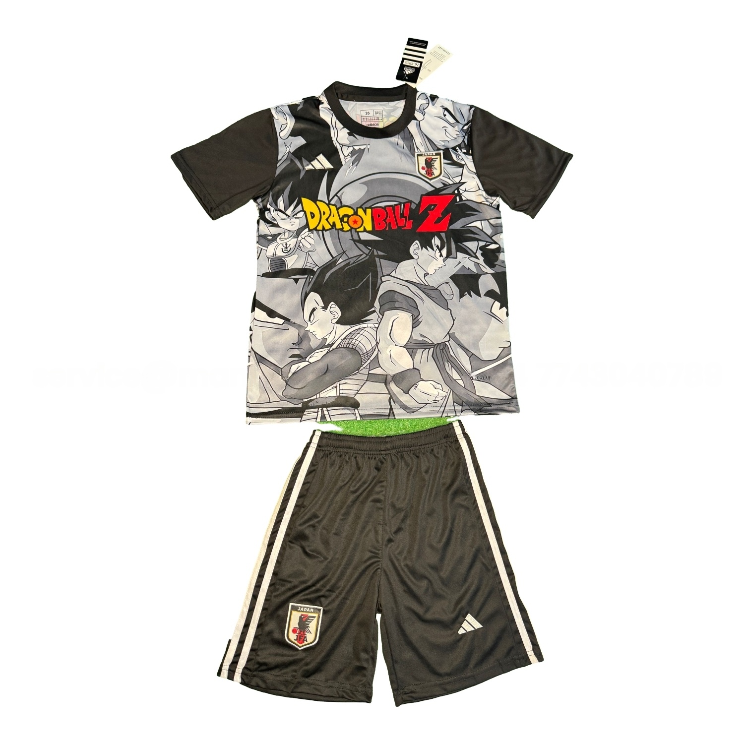 Japan 25-26 Vegeta & Son Goku Grey Special Kids Kit - UnitedFutballJersey
