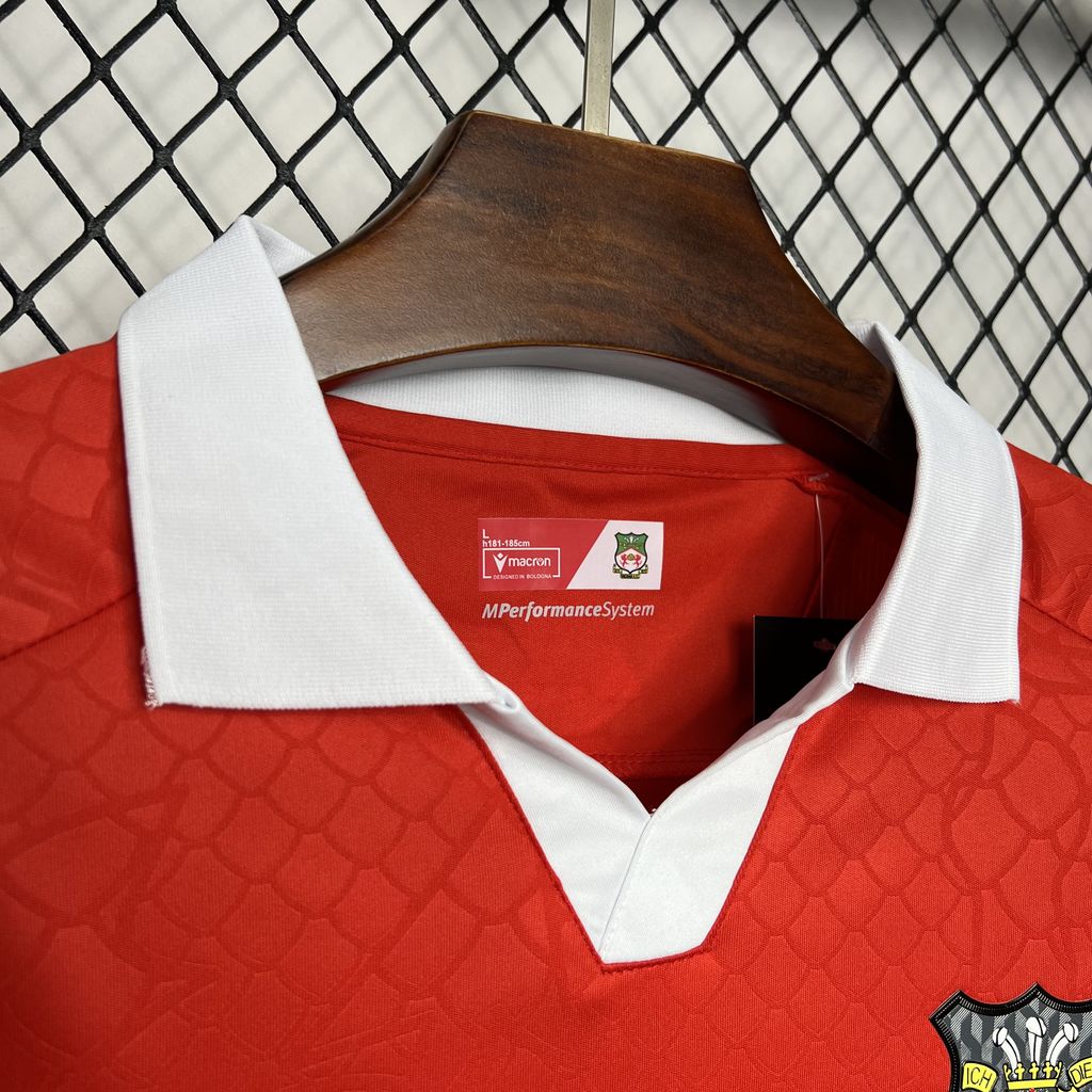 Wrexham 24-25 Home Stadium Jersey - Fans Version - UnitedFutballJersey