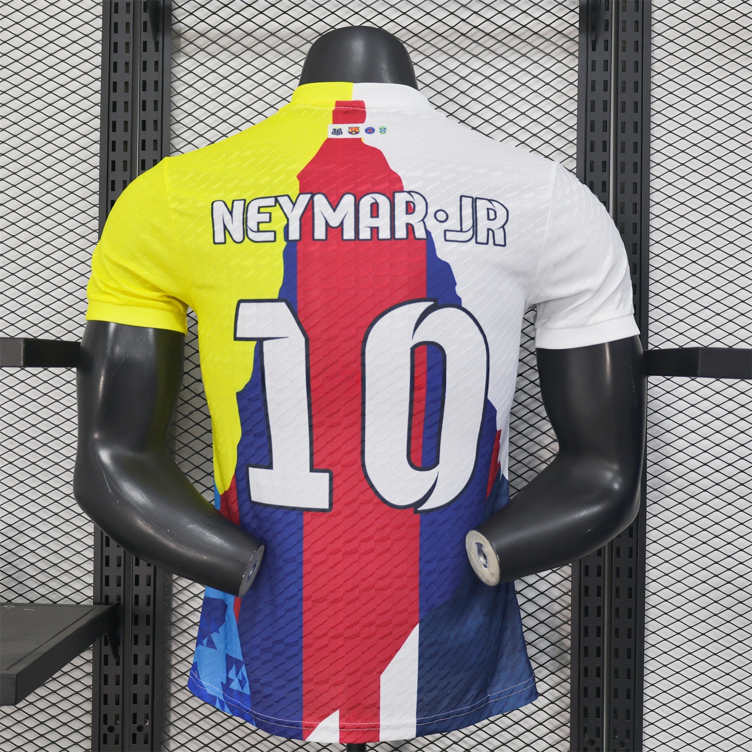 Neymar Career Commemorative Jersey - Player Version with NEYMAR.JR #10 - B.A.R.S.A Brazil Paris Saint-Germain PSG Santos - UnitedFutballJersey