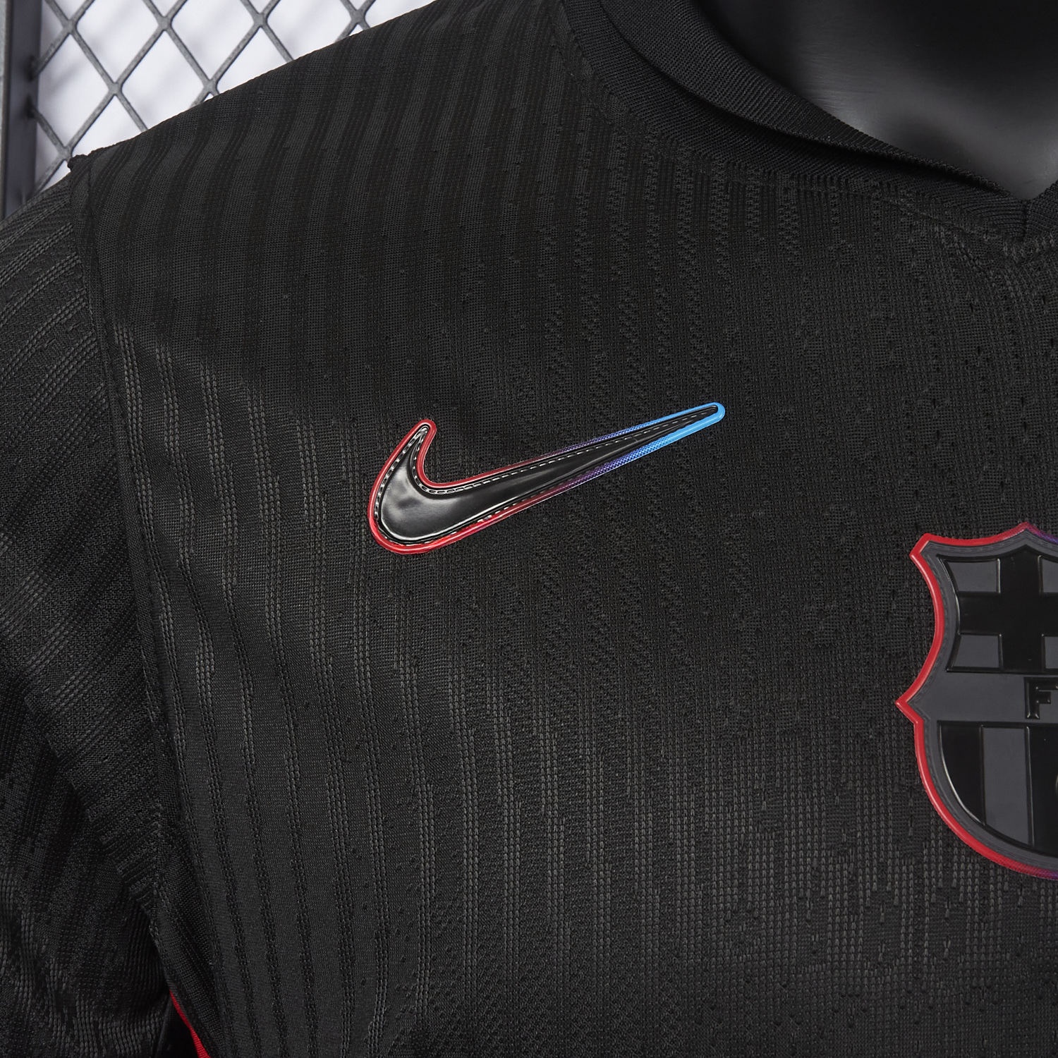 【New】Barcelona x Travis Scott 24-25 Away Pure Black Jersey - Player Version - UnitedFutballJersey