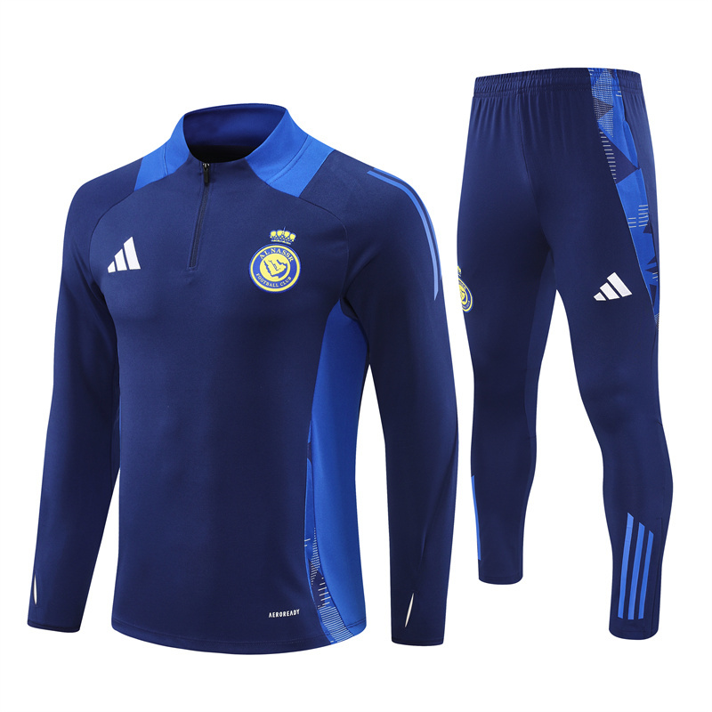 Al Nassr Riyadh Victory 24-25 Long Sleeve Training Set - Royal Blue - UnitedFutballJersey