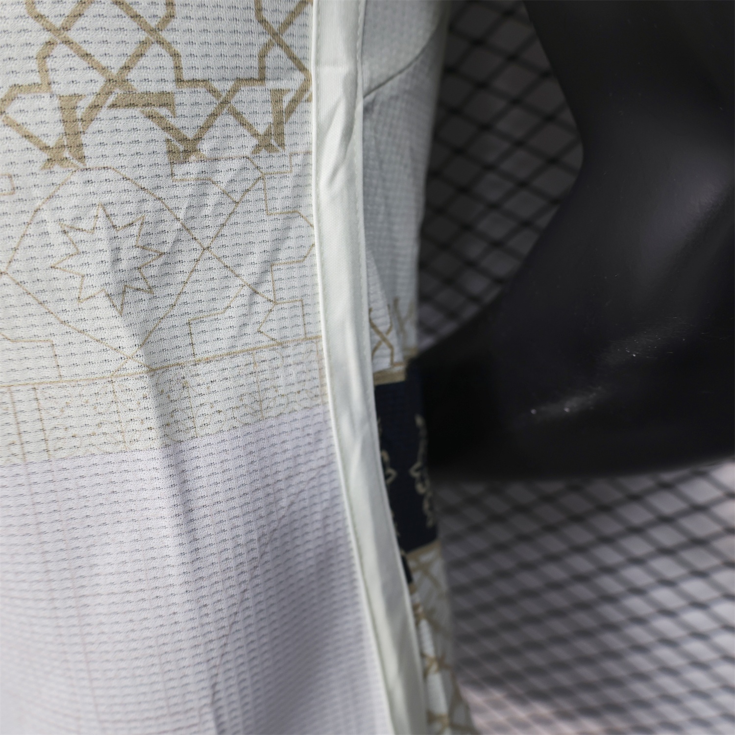 Algeria 25-26 Light Yellow with Black Classical Pattern Jersey - Player Version - UnitedFutballJersey