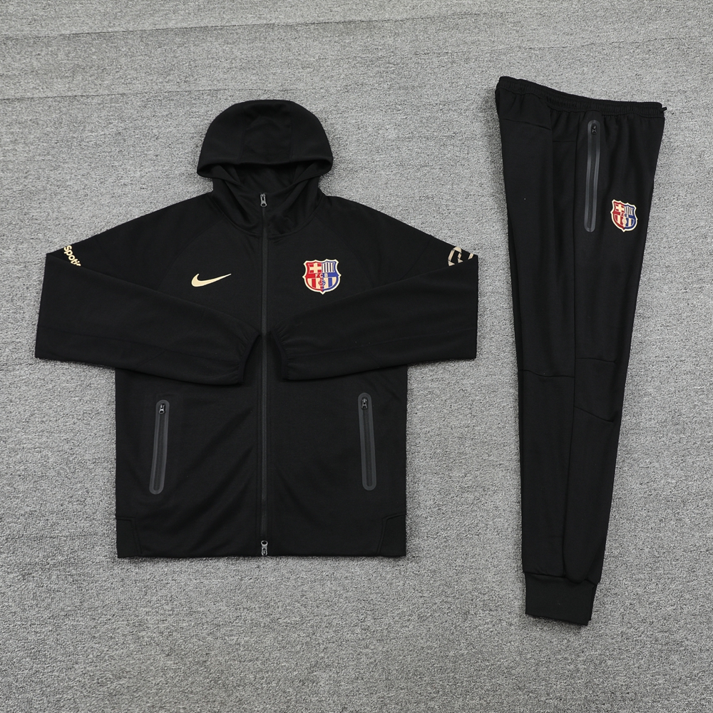 B.A.R.S.A 24-25 Unsponsored Training Hoodie Set - Black Hoodie and Pants - UnitedFutballJersey