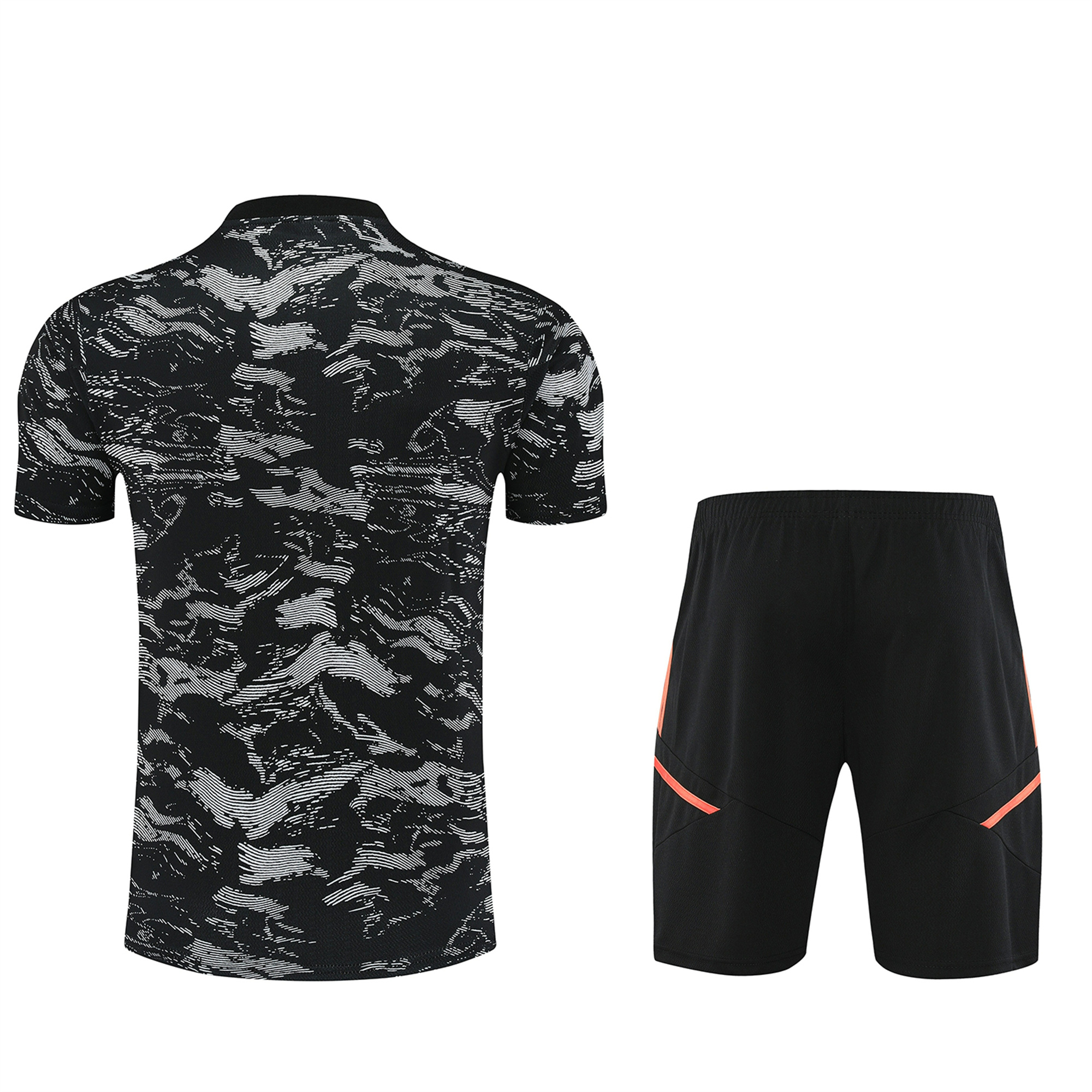 Arsenal 23-24 Short-Sleeve Training Set - Black & Orange - UnitedFutballJersey