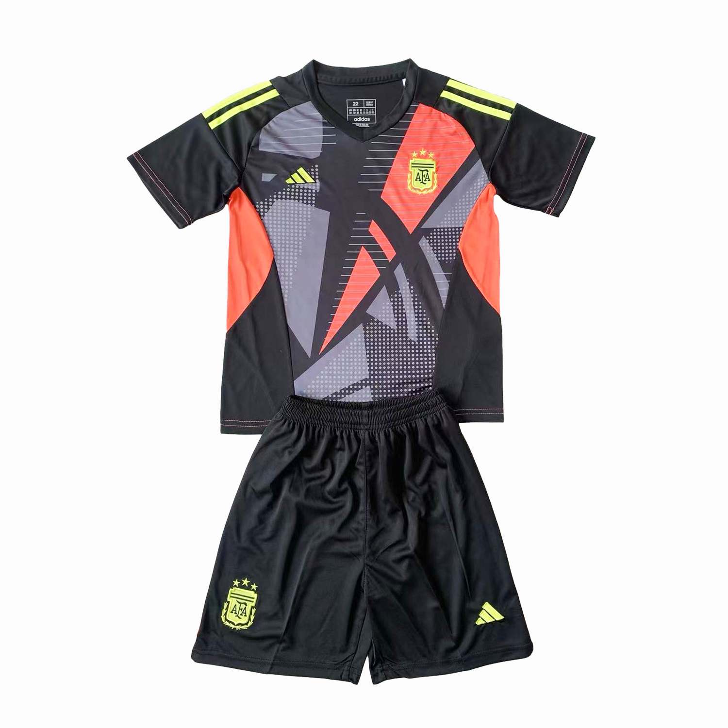 Argentina 2024 Goalkeeper Kids Kit - Black - UnitedFutballJersey