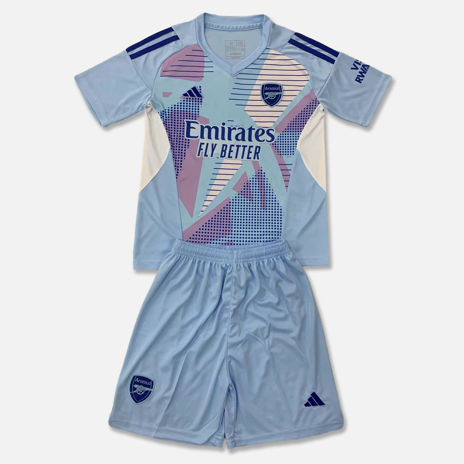 Arsenal 24-25 Lake Blue Goalkeeper Kids Kit - UnitedFutballJersey