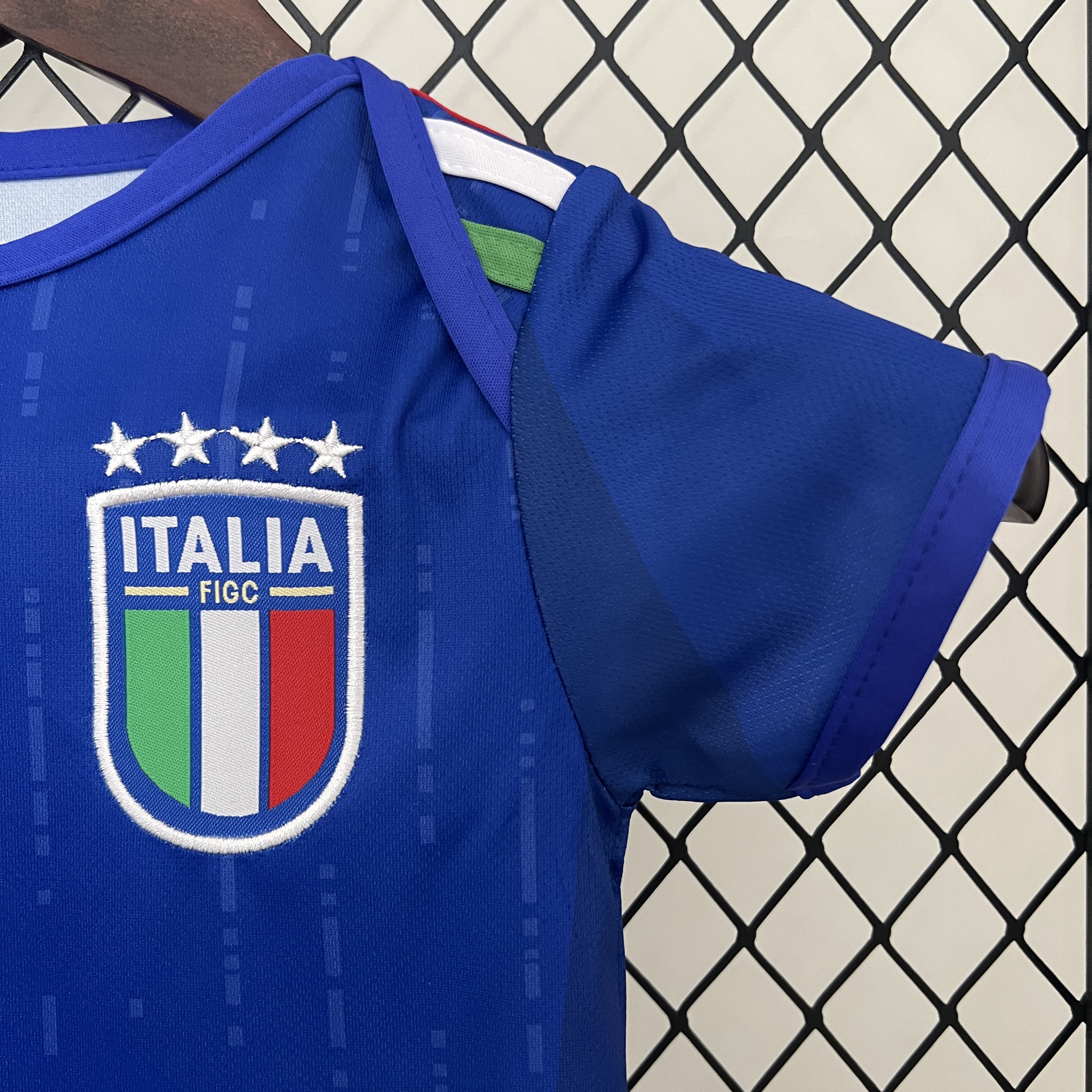 Italy 2024 Home Baby Crawling Suit - UnitedFutballJersey