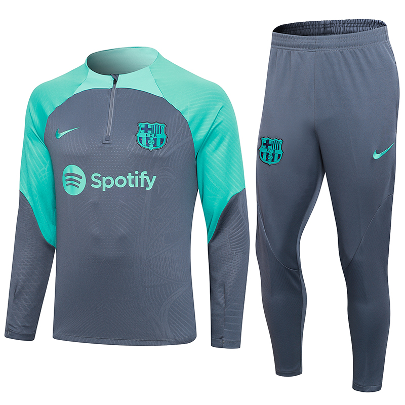 B.A.R.S.A 23-24 Long Sleeve Training Set - Grey - UnitedFutballJersey