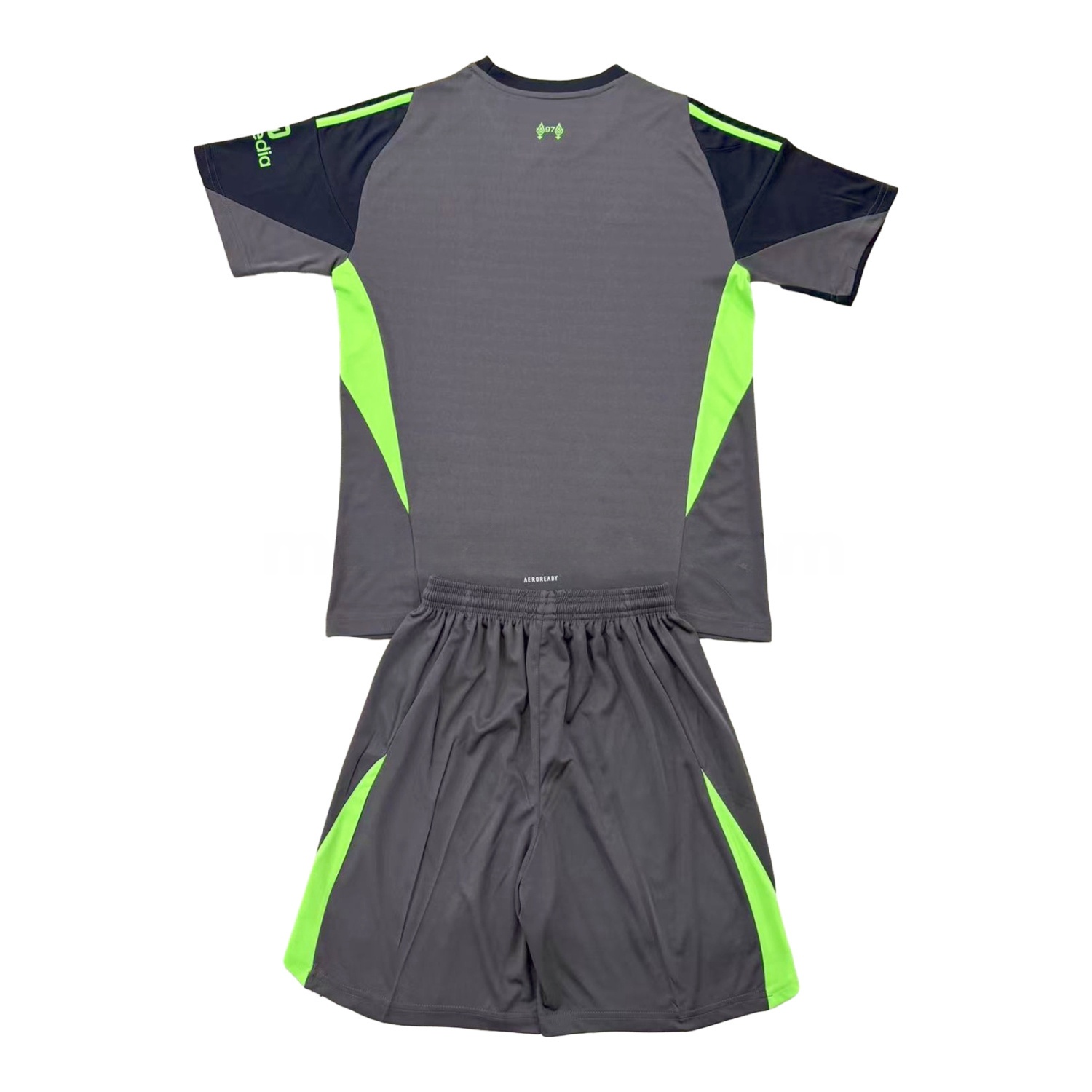 Liver.pool 25-26 Black Grey Goalkeeper Kids Kit - UnitedFutballJersey