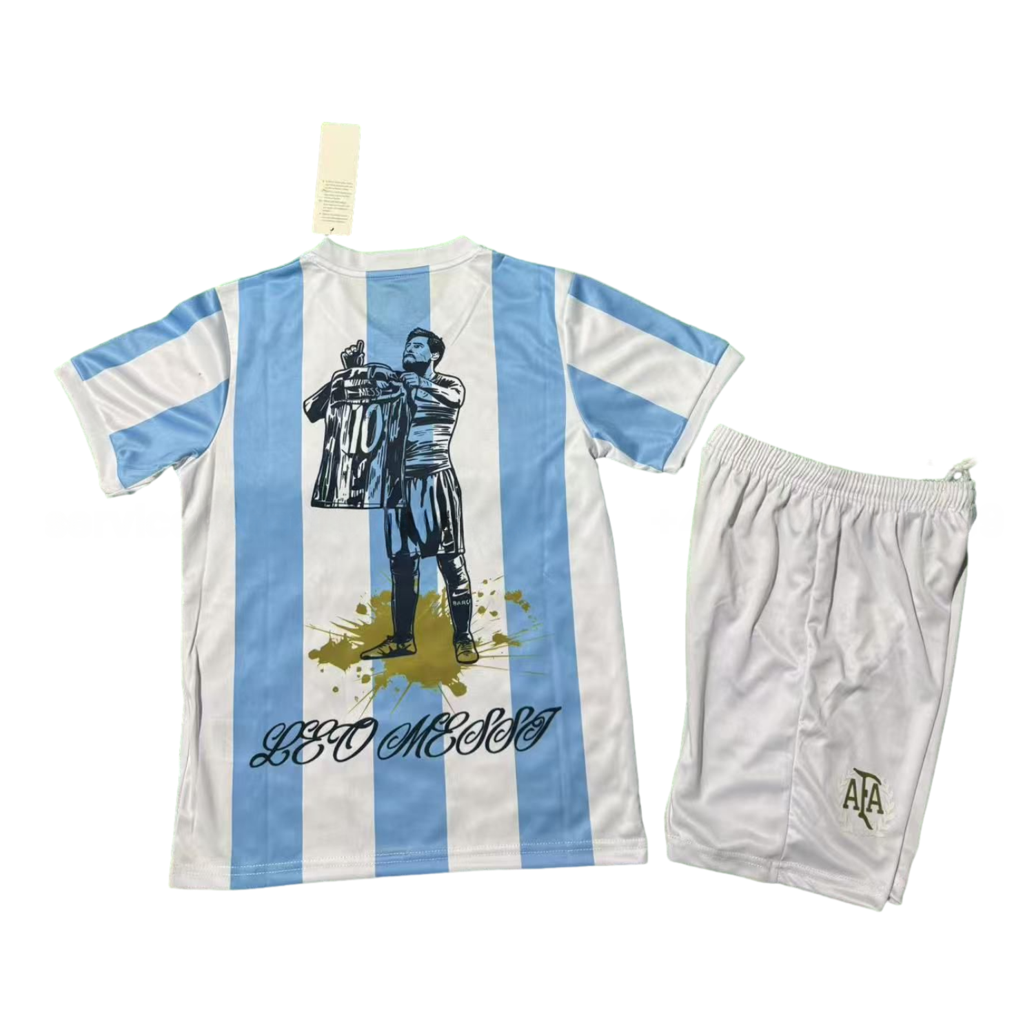Argentina 25-26 50th Anniversary Messi Graffiti Special Kids Kit - UnitedFutballJersey