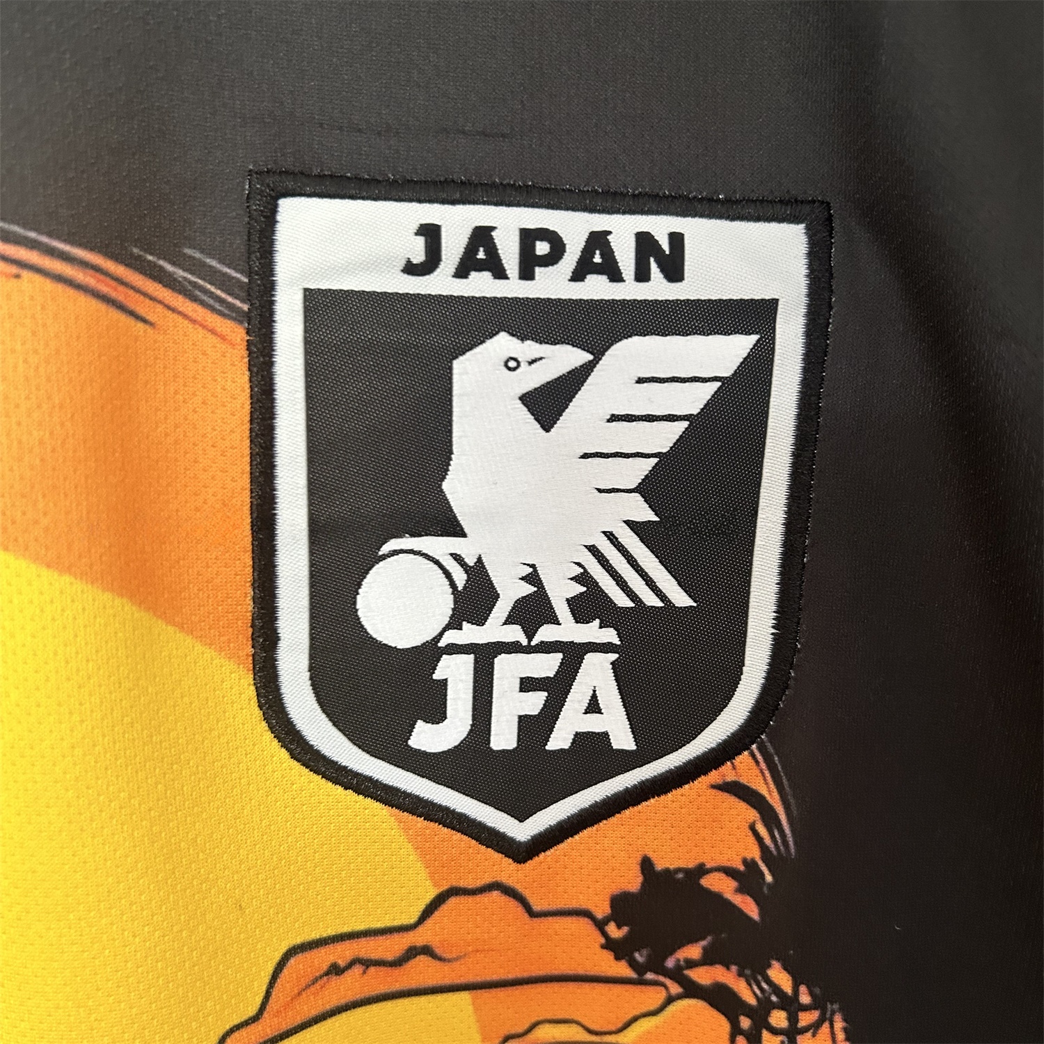 Japan 25-26 Flowing Water In Front Of The Temple At Sunset Black Special Jersey - Fans Version - UnitedFutballJersey