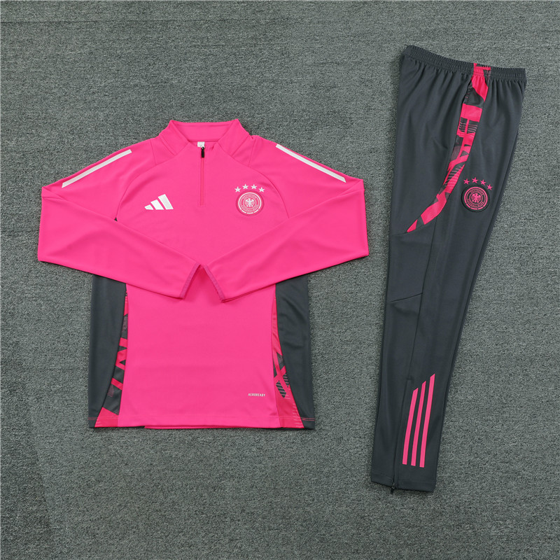 Germany 2024 Long Sleeve Training Set - Pink With Gray - UnitedFutballJersey