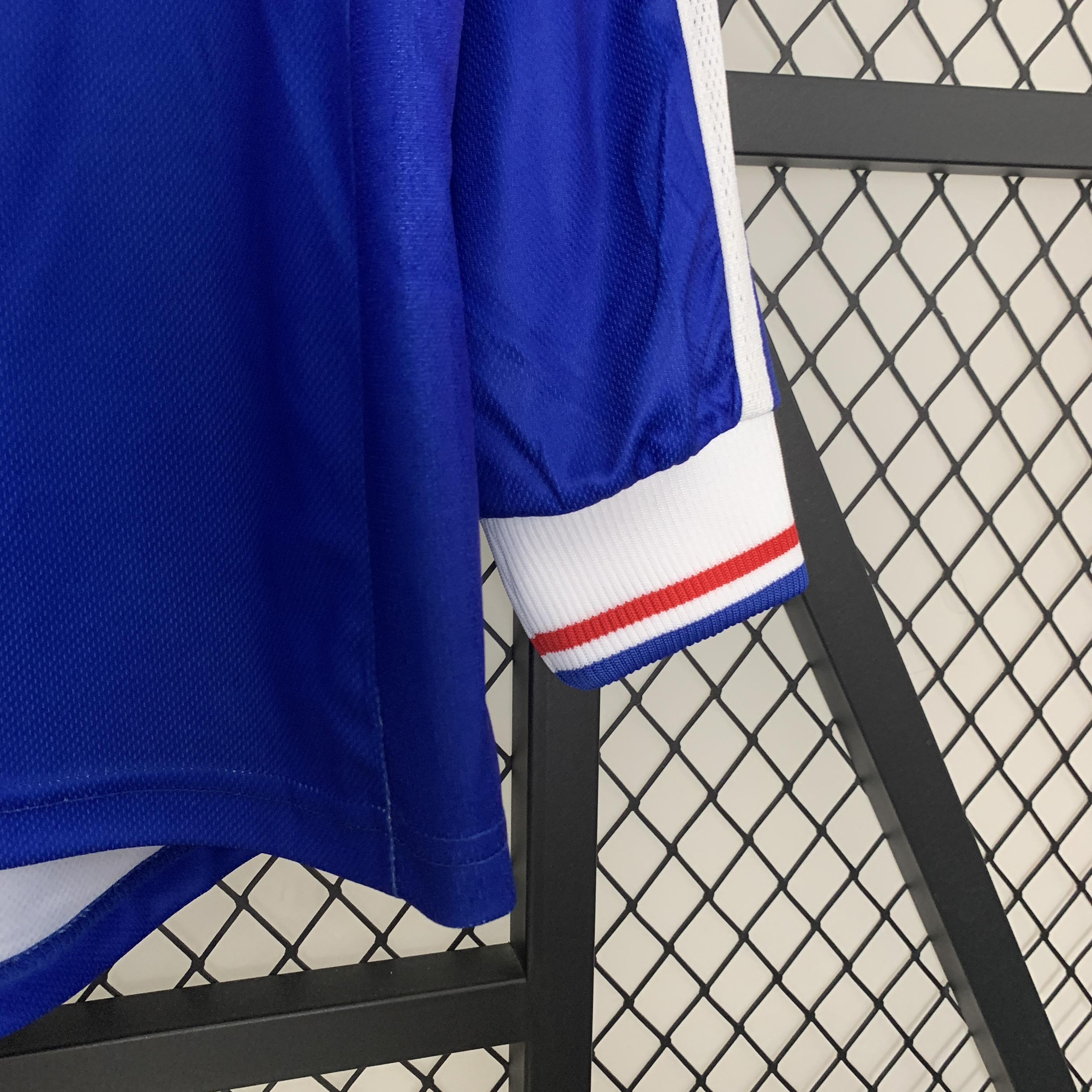 Retro France 1998 Home Stadium Long Sleeve Jersey - UnitedFutballJersey