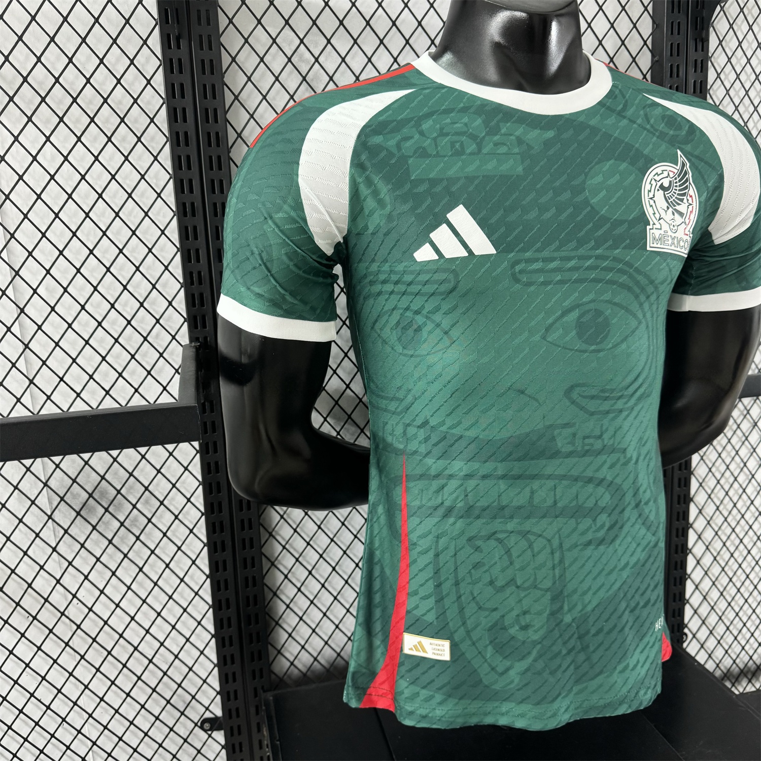 Mexico 25-26 Green Human Face Shaped Pattern Special Jersey - Player Version - UnitedFutballJersey