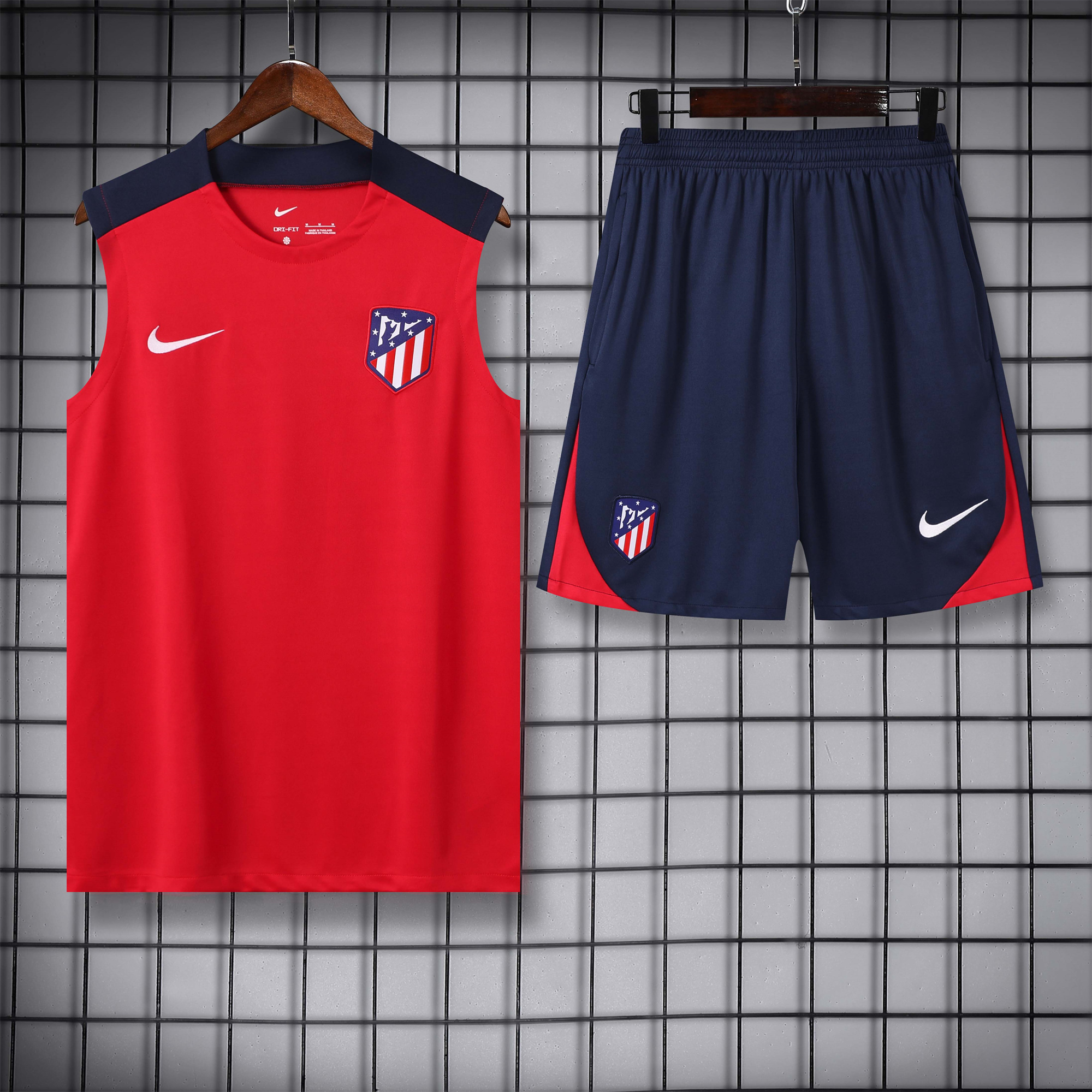 Atletico Madrid 24-25 Vest Training Set - Red - UnitedFutballJersey