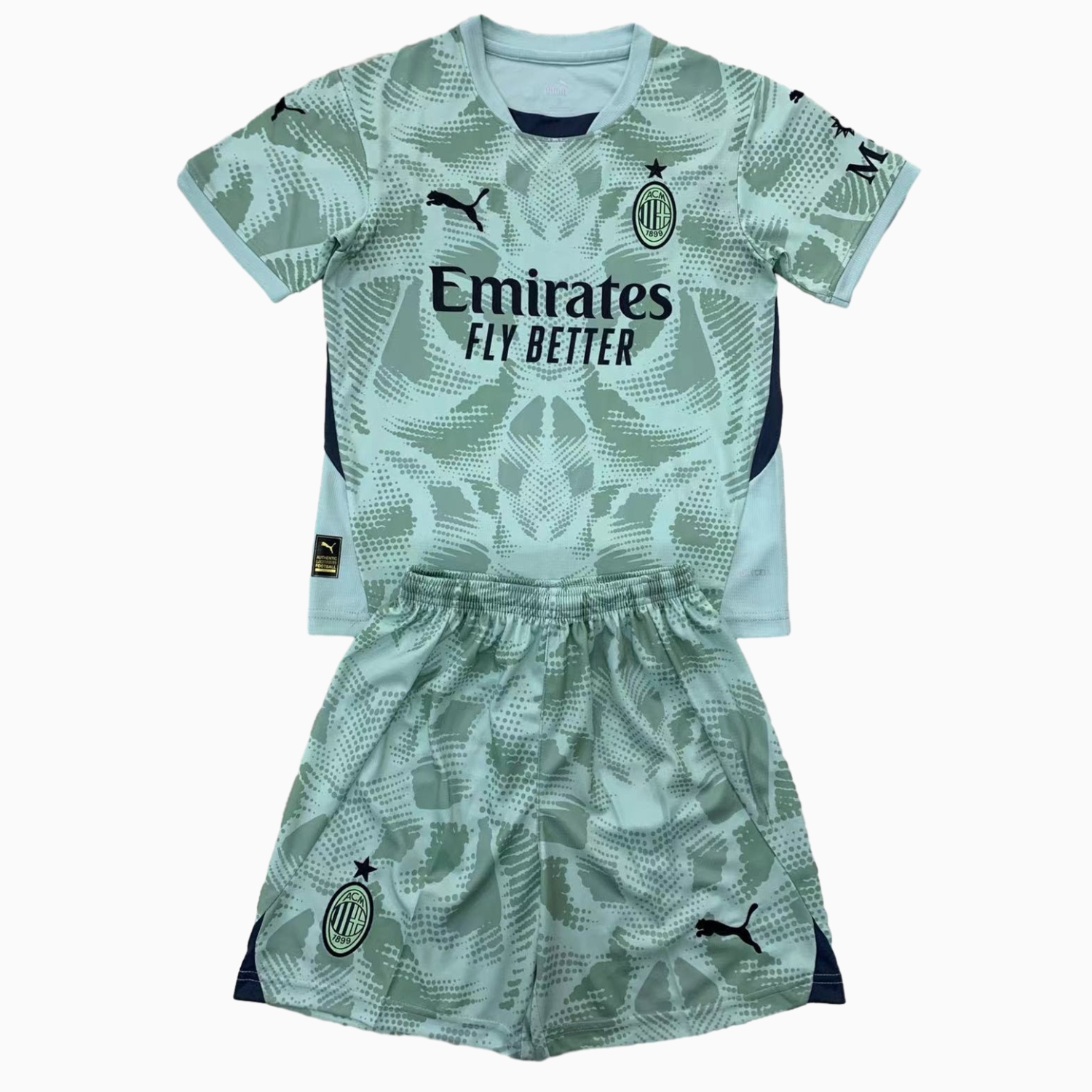 AC Milan 24-25 Green Goalkeeper Kids Kit - UnitedFutballJersey