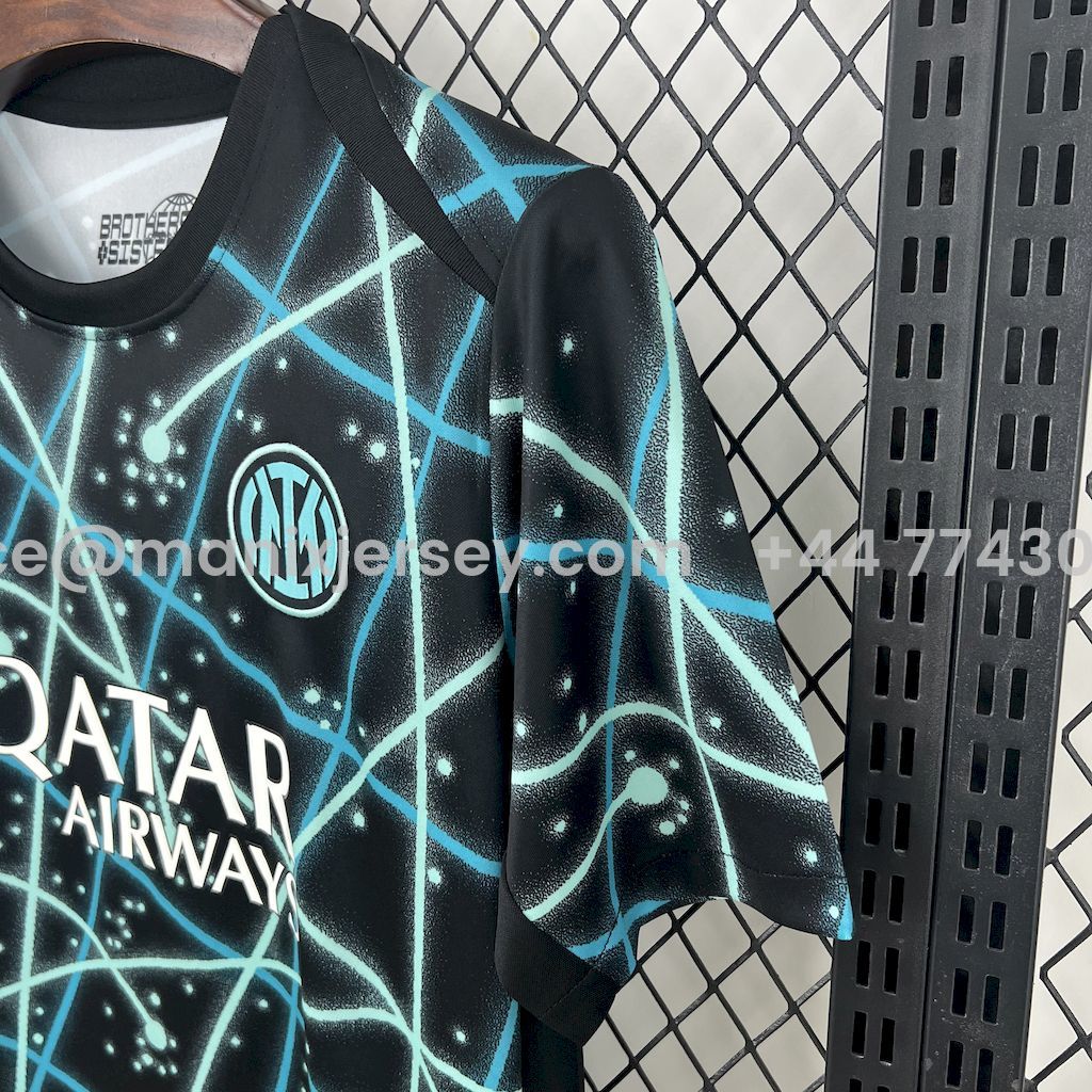 Inter Milan 25-26 Black Blue Pre-Match Training Jersey - Fans Version - UnitedFutballJersey