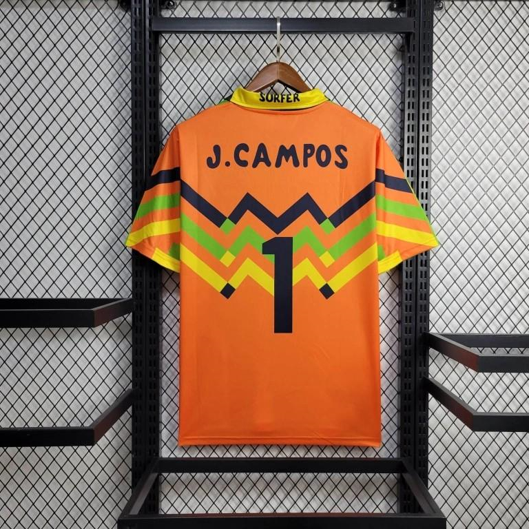 Retro Mexico 1994 Goalkeeper Green Orange Jersey - UnitedFutballJersey