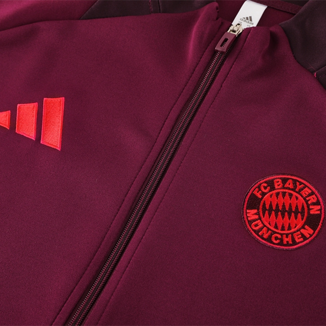 Bayern Munich 24-25 Jacket Training Tracksuit - Claret Red - UnitedFutballJersey