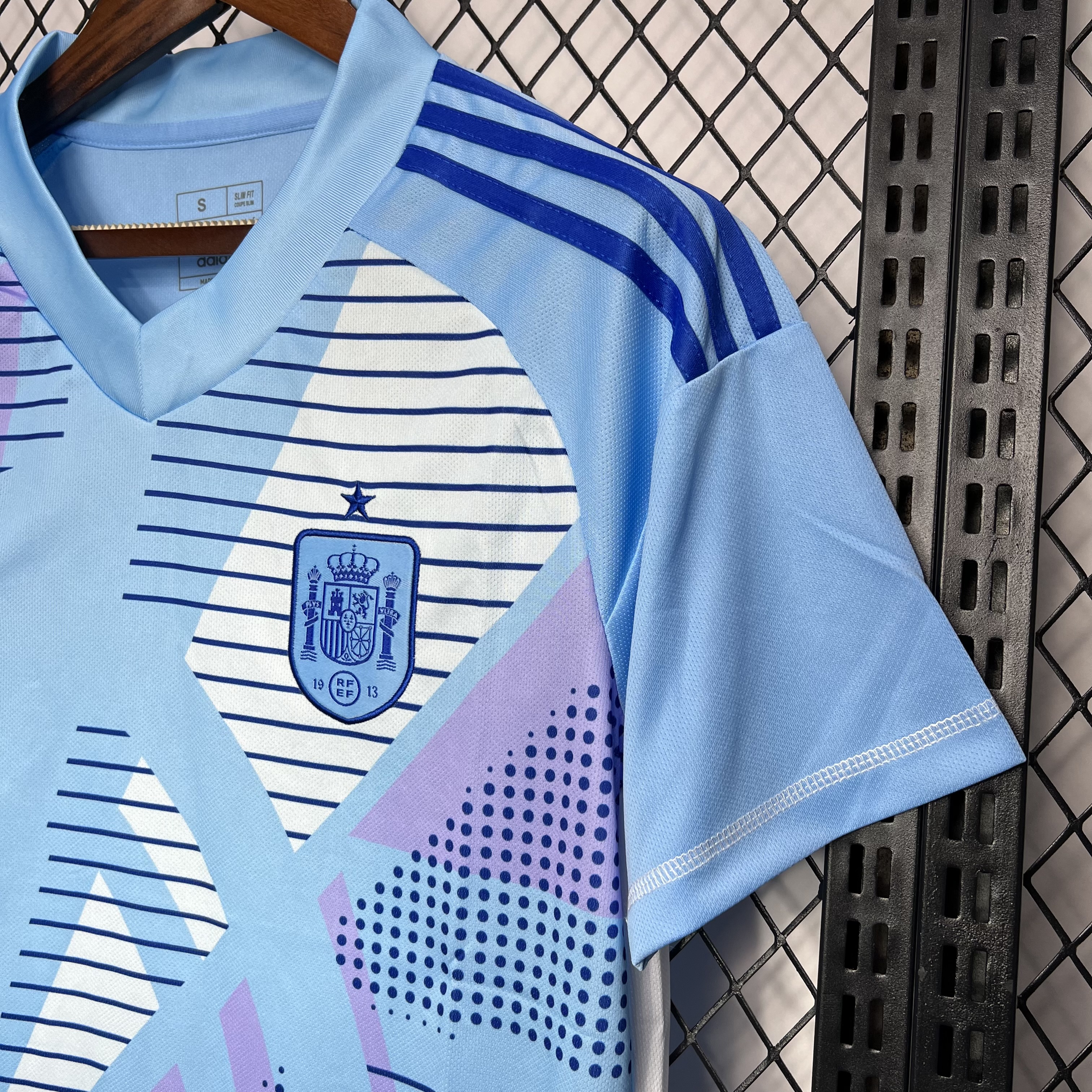 Spain 2024 Blue Goalkeeper Jersey - Fans Version - UnitedFutballJersey