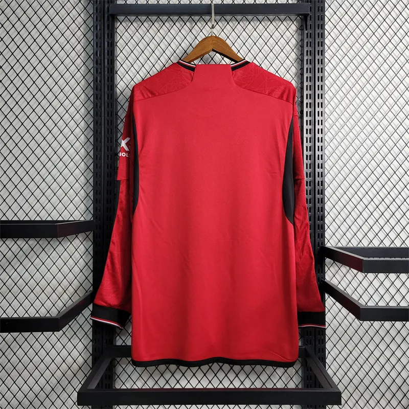 Manchester United 23-24 Home Long Sleeve Jersey - Fans Version - UnitedFutballJersey