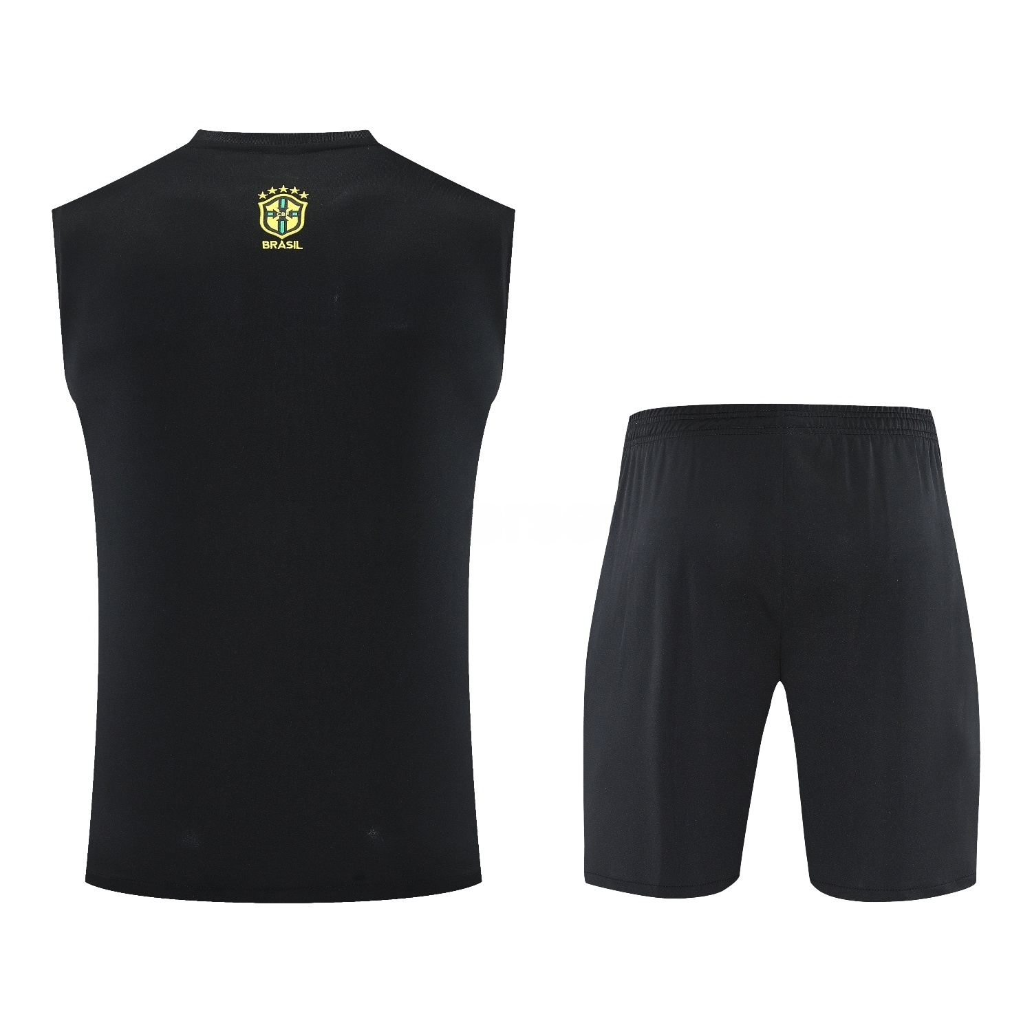 Brazil 25-26 Blue Jesus Statue Vest Training Set - Blue Vest & Black Shorts - UnitedFutballJersey