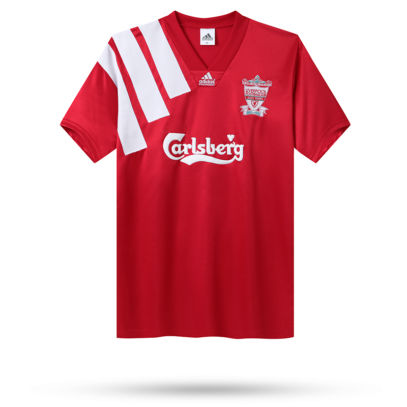Retro Liverpool 1992-93 100 YEARS Home Stadium Jersey - UnitedFutballJersey