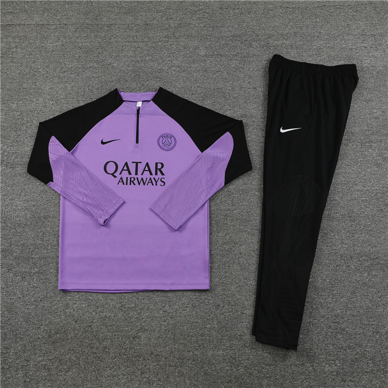 Paris Saint-Germain PSG 23-24 Long Sleeve Training Set -Blue -Purple - UnitedFutballJersey