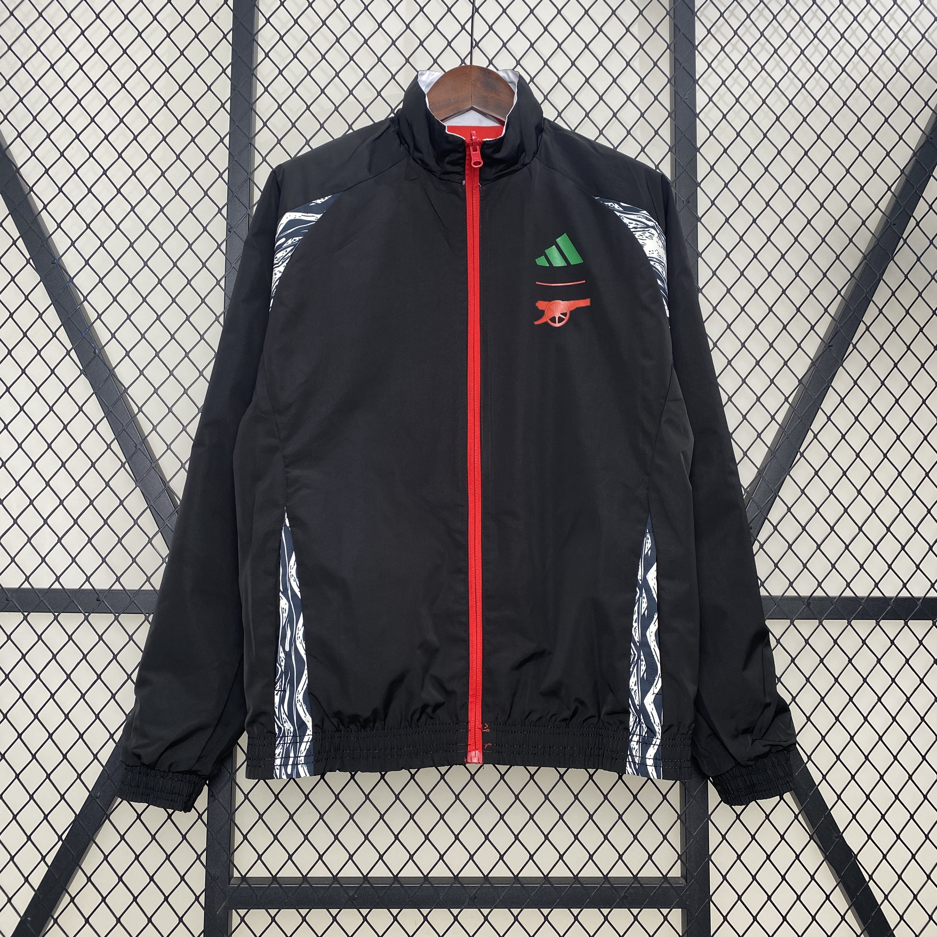Arsenal 24-25 Double Sided Reversible Windbreaker - Home & Away Jersey Style - UnitedFutballJersey