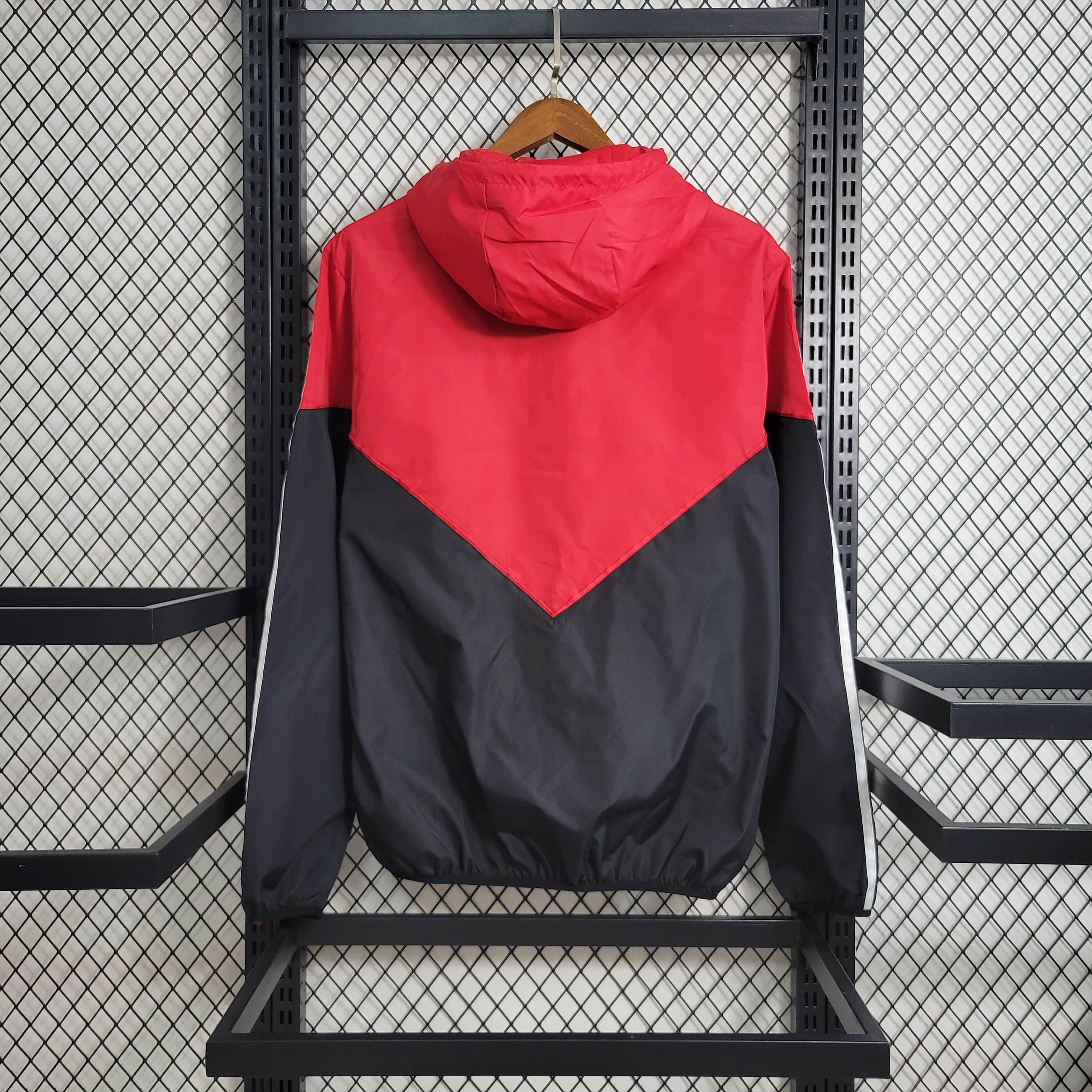 Manchester United 23-24 Windbreaker Jacket - Red & Black - UnitedFutballJersey