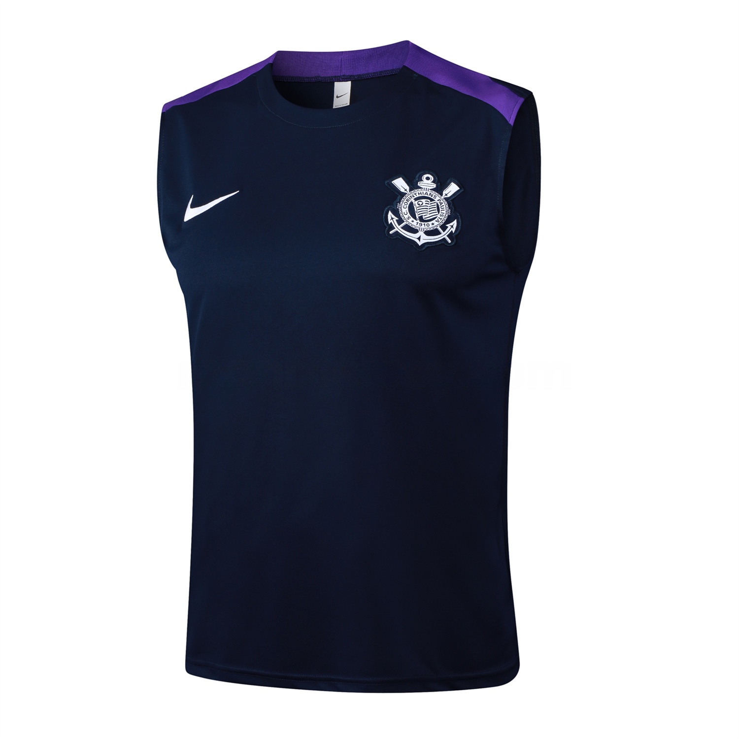 Corinthians 25-26 Vest Training Set - Deep Blue Black Vest and Shorts - UnitedFutballJersey
