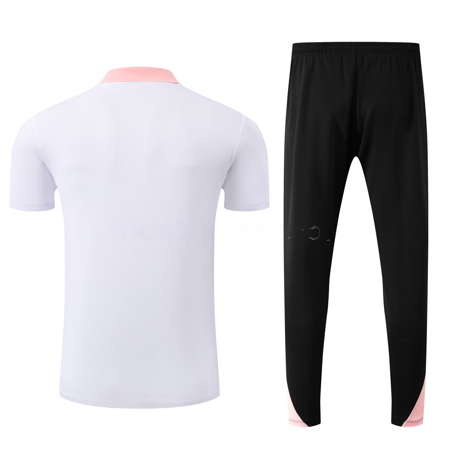 Paris Saint-Germain PSG 25-26 POLO Short-Sleeve Training Set - White Top and Black Pants - UnitedFutballJersey
