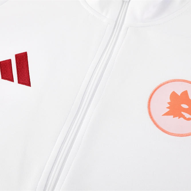 AS Roma 24-25 Originals LFSTLR Jacket Training Tracksuit - White Top and Red Pant - UnitedFutballJersey