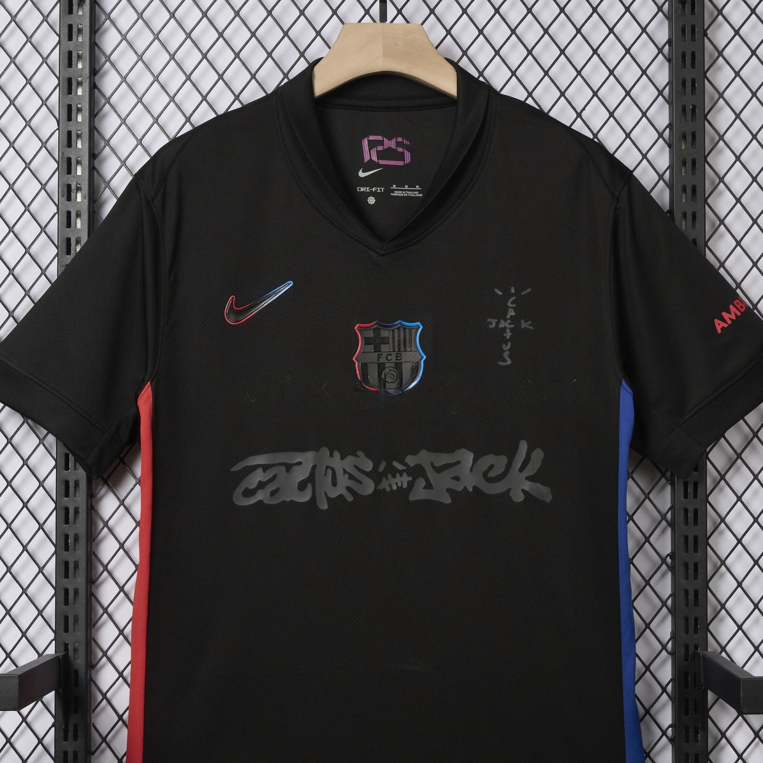 B.A.R.S.A x Travis Scott 24-25 Away Pure Black Jersey - Fans Version - UnitedFutballJersey