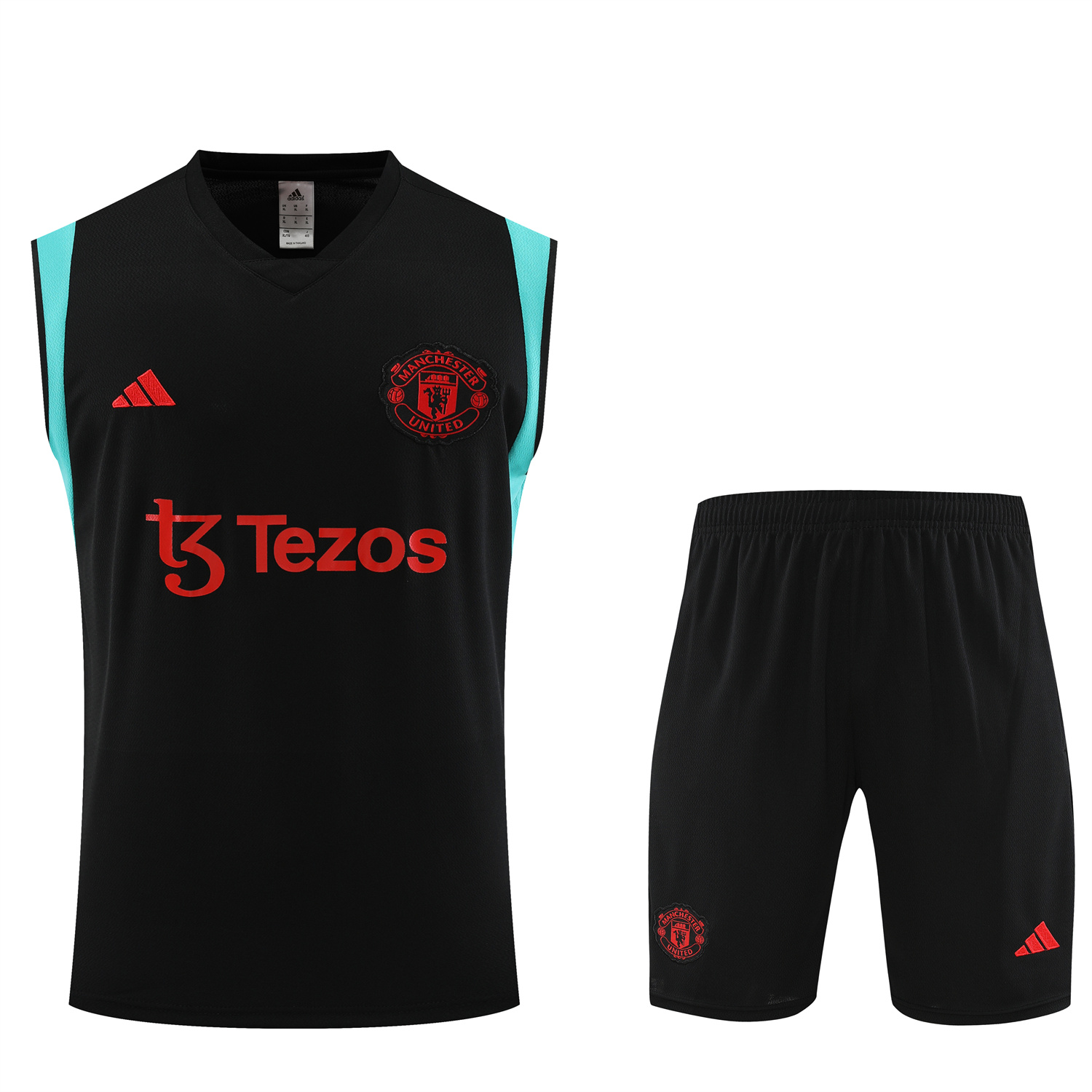 Manchester United 23-24 Black Player Vest Training Set - UnitedFutballJersey