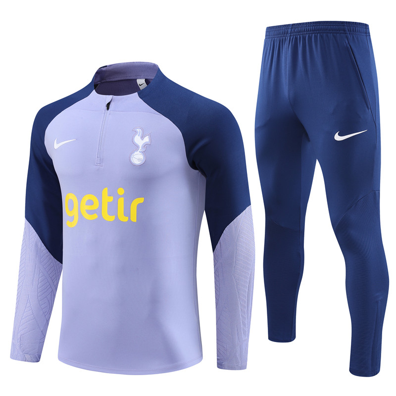 Tottenham Hotspur 23-24 Kids Long Sleeve Training Set Set Purple - UnitedFutballJersey