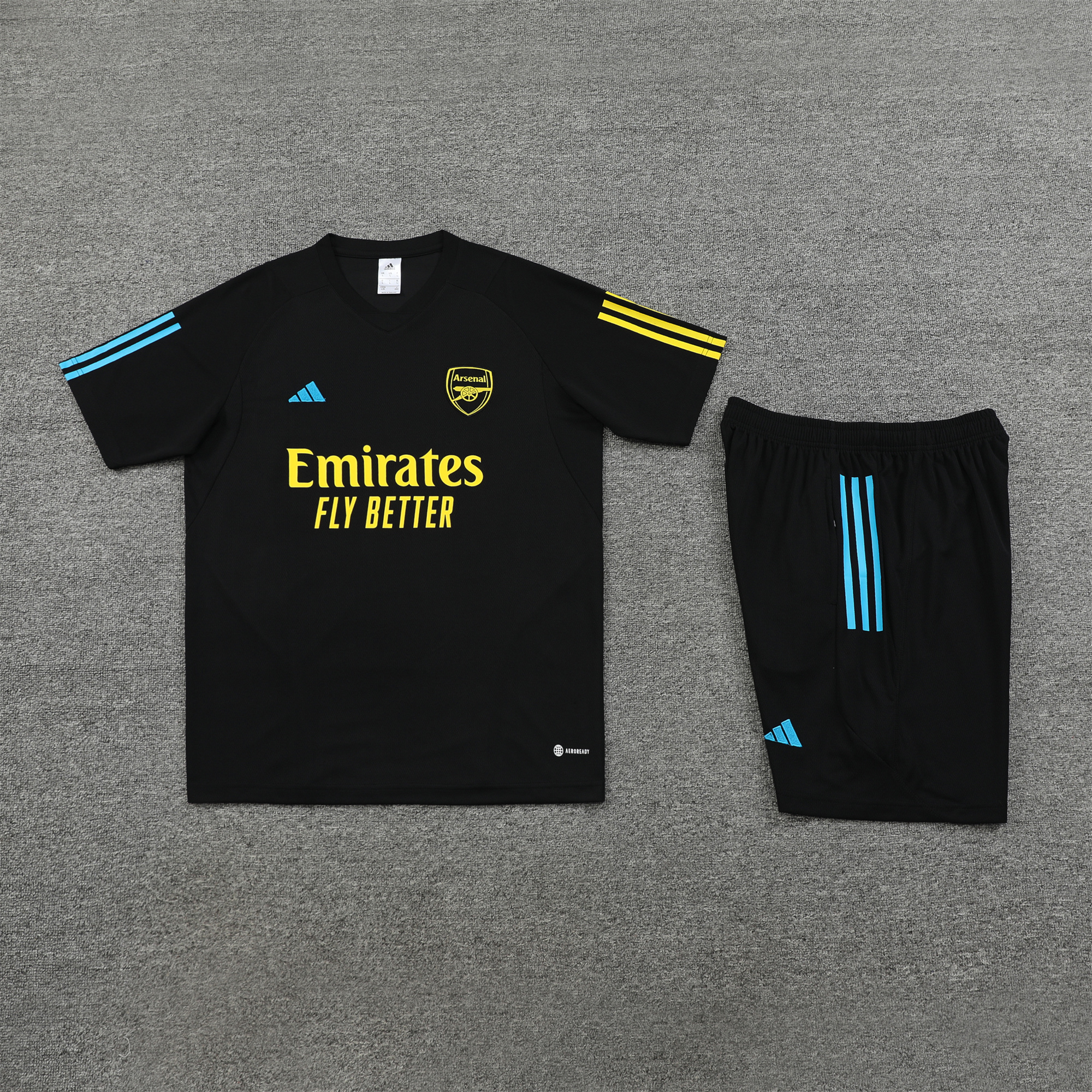 Arsenal 23-24 Short-Sleeve Training Set - Black - UnitedFutballJersey