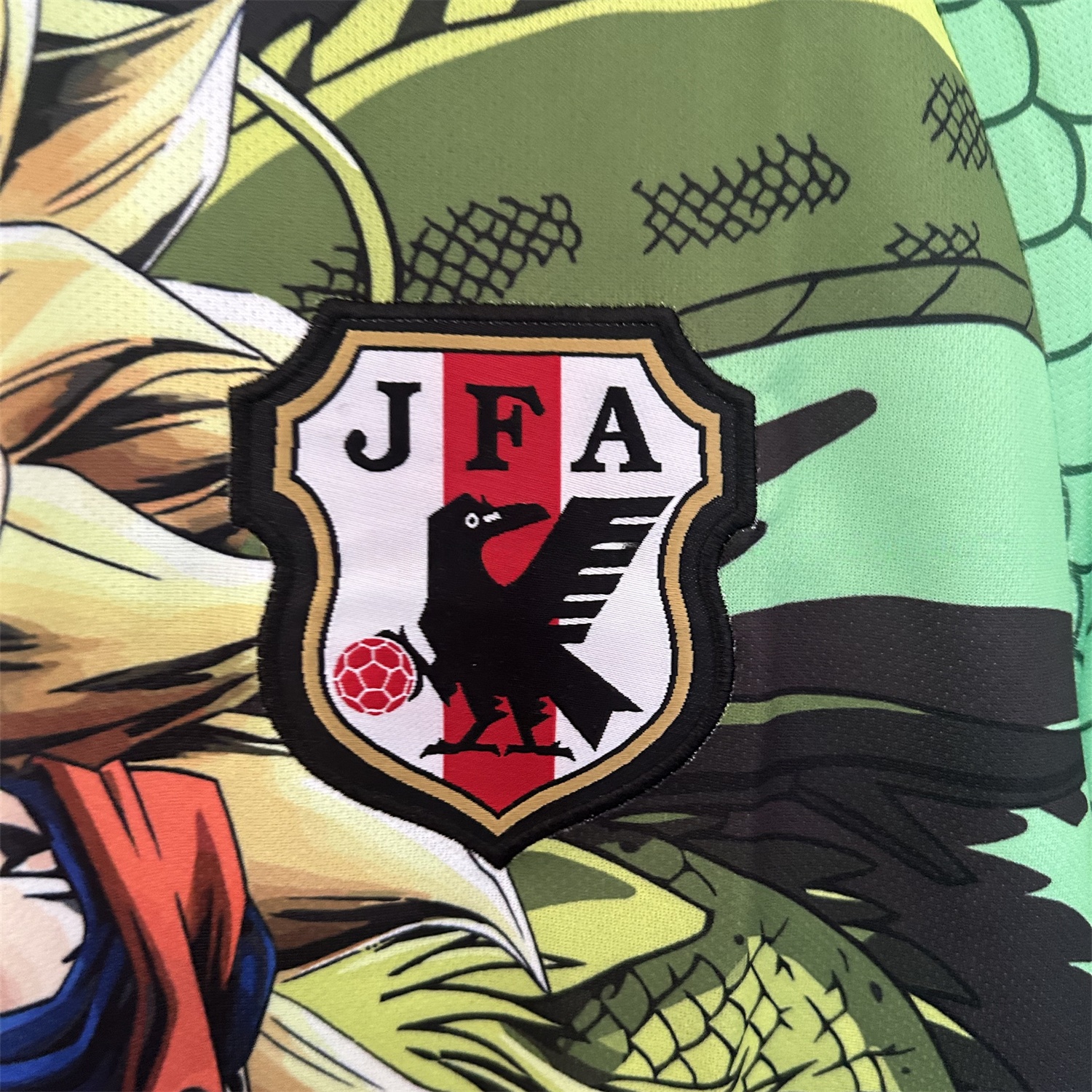 Japan 25-26 Dragon Ball Golden Hair Goku Green Special Jersey - Fans Version - UnitedFutballJersey