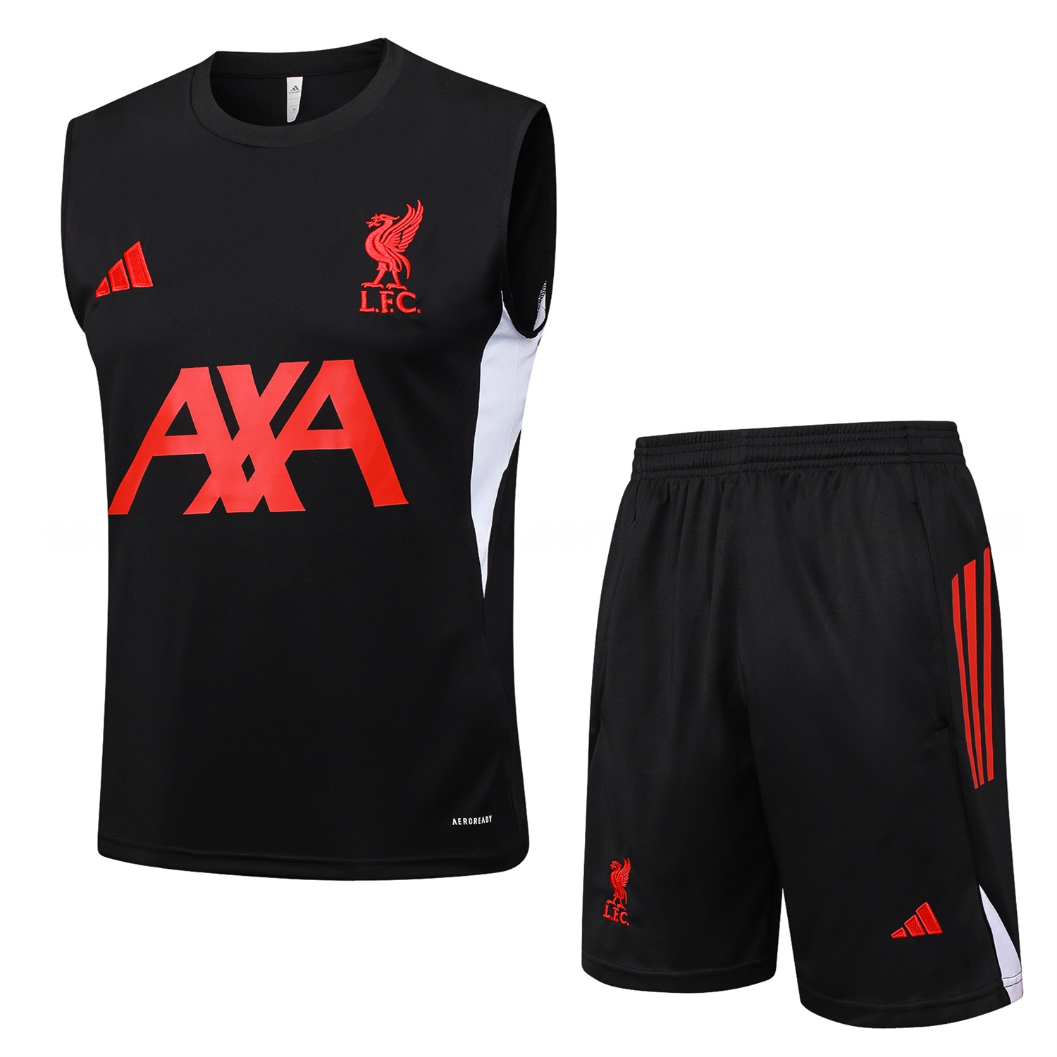 Liver.pool 25-26 Vest Training Set - Black Vest & Black Shorts - UnitedFutballJersey