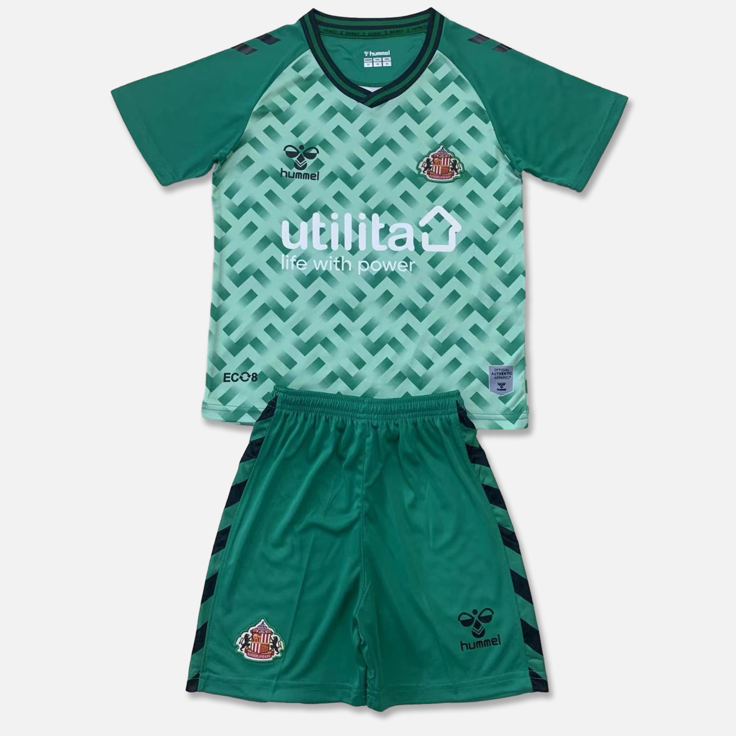 Sunderland 24-25 Green GK Home Kids Kit - UnitedFutballJersey