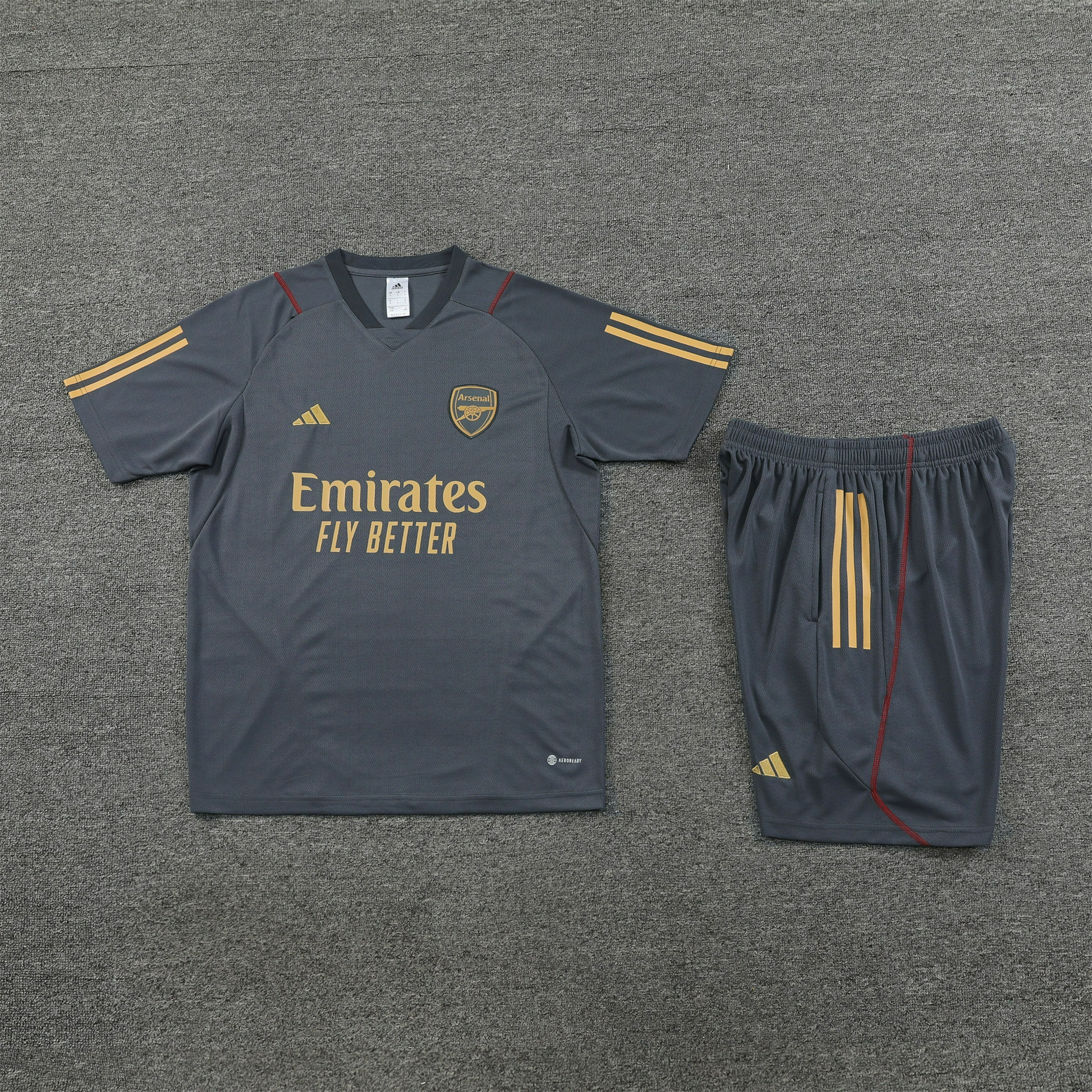 Arsenal 23-24 Short-Sleeve Training Set - Grey - UnitedFutballJersey
