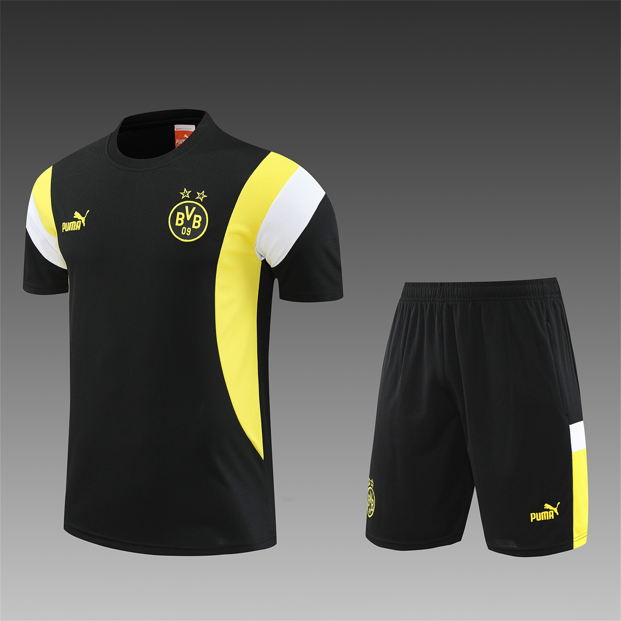 Dortmund 23-24 Short-Sleeve Training Set - Black - UnitedFutballJersey